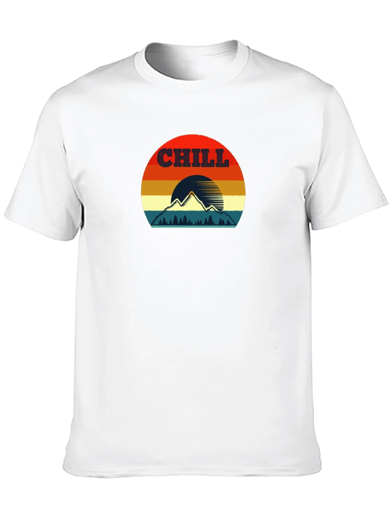 Chill Mountain Sunset Graphic T-Shirt