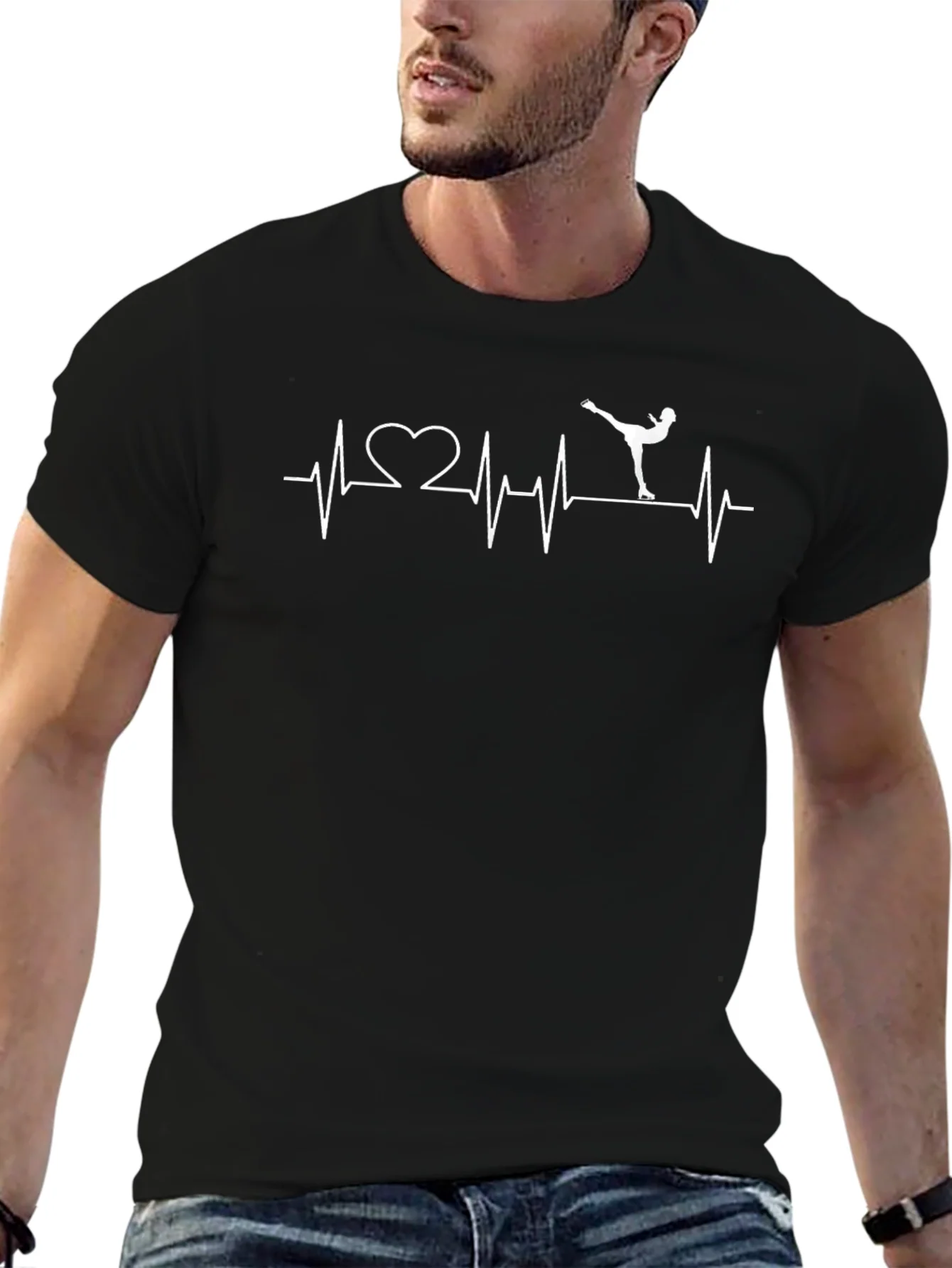 Figure Skating Heartbeat T-Shirt