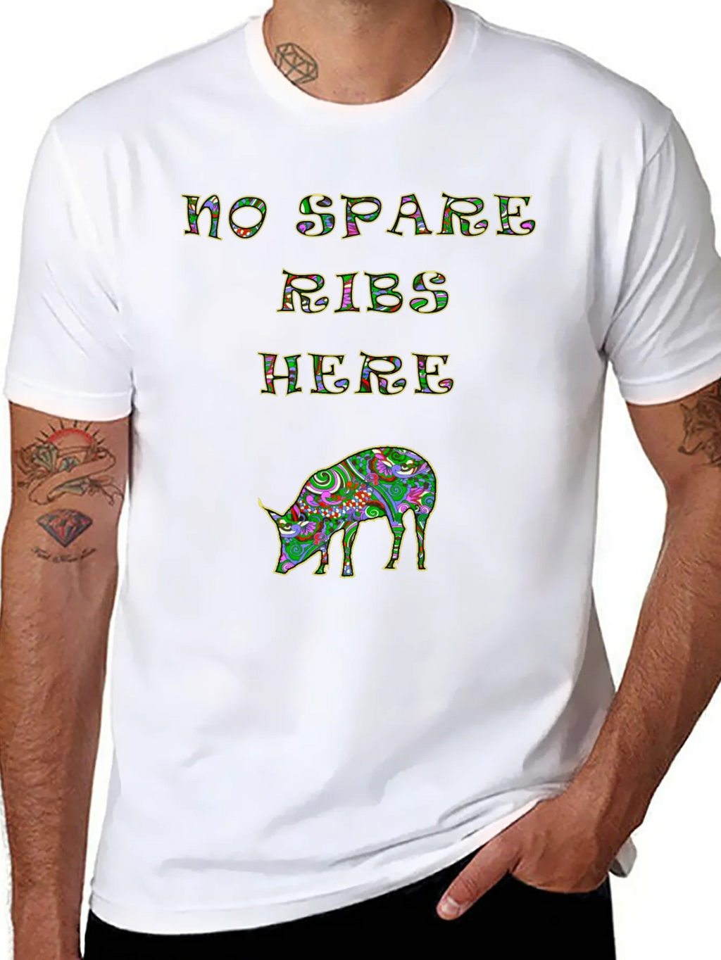 No Spare Ribs Here T-Shirt