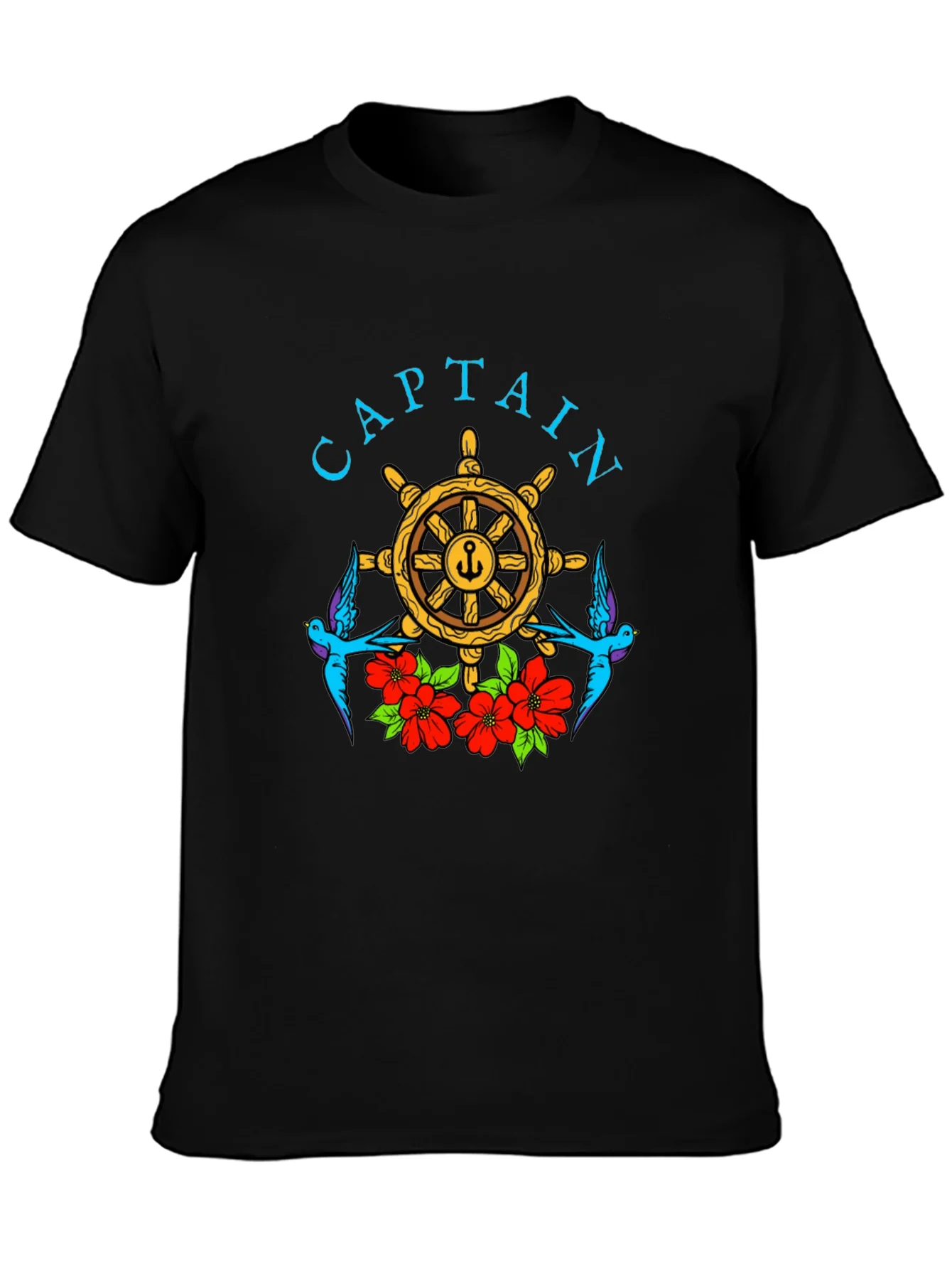 Captain Wheel Floral Graphic Tee