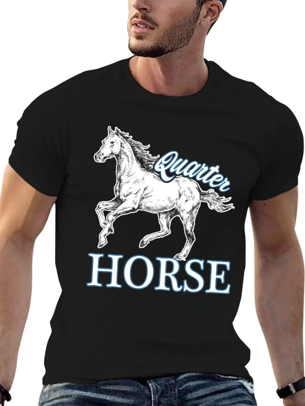 Quarter Horse Graphic T-Shirt - Black