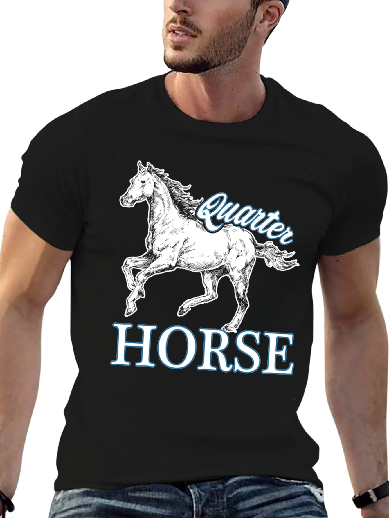 Quarter Horse Graphic T-Shirt - Black