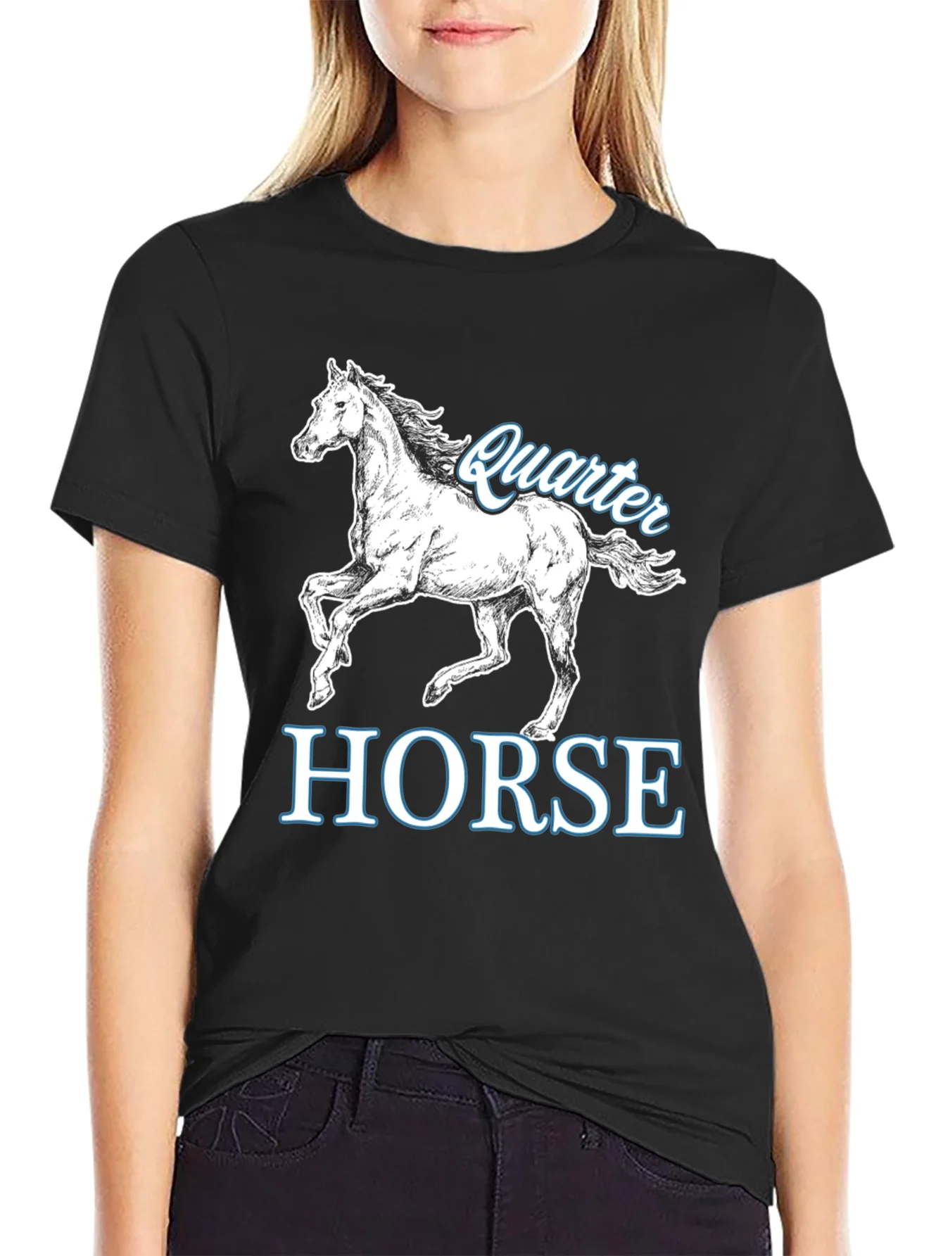 Quarter Horse Graphic T-Shirt - Black
