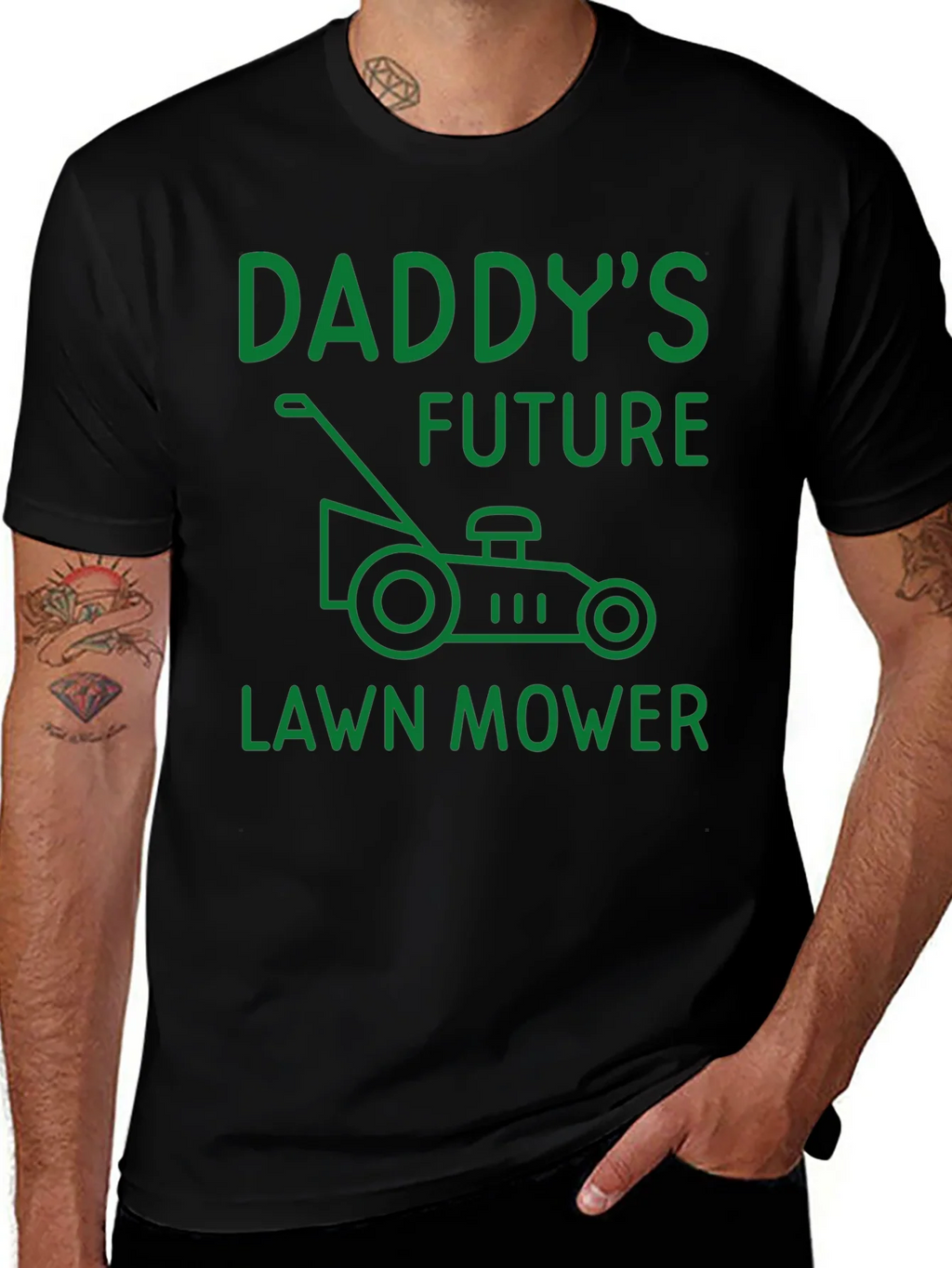 Daddys Future Lawn Mower T-Shirt - Funny Dad Gift