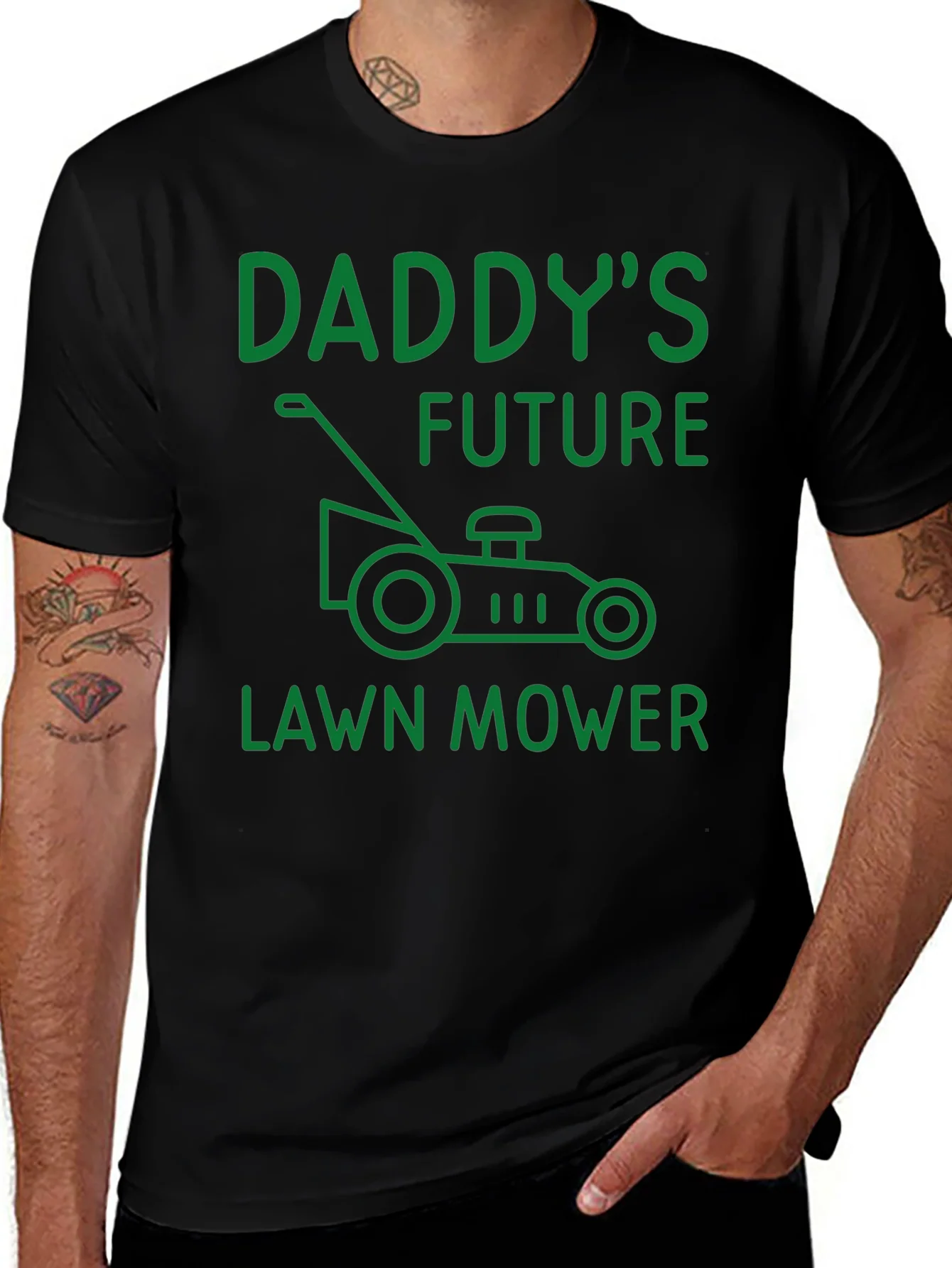 Daddys Future Lawn Mower T-Shirt - Funny Dad Gift