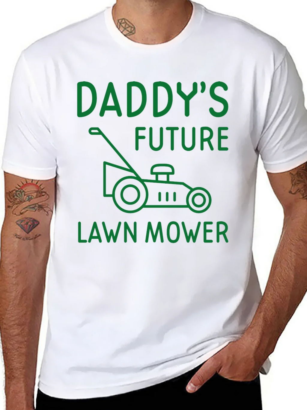 Daddys Future Lawn Mower T-Shirt - Funny Dad Gift