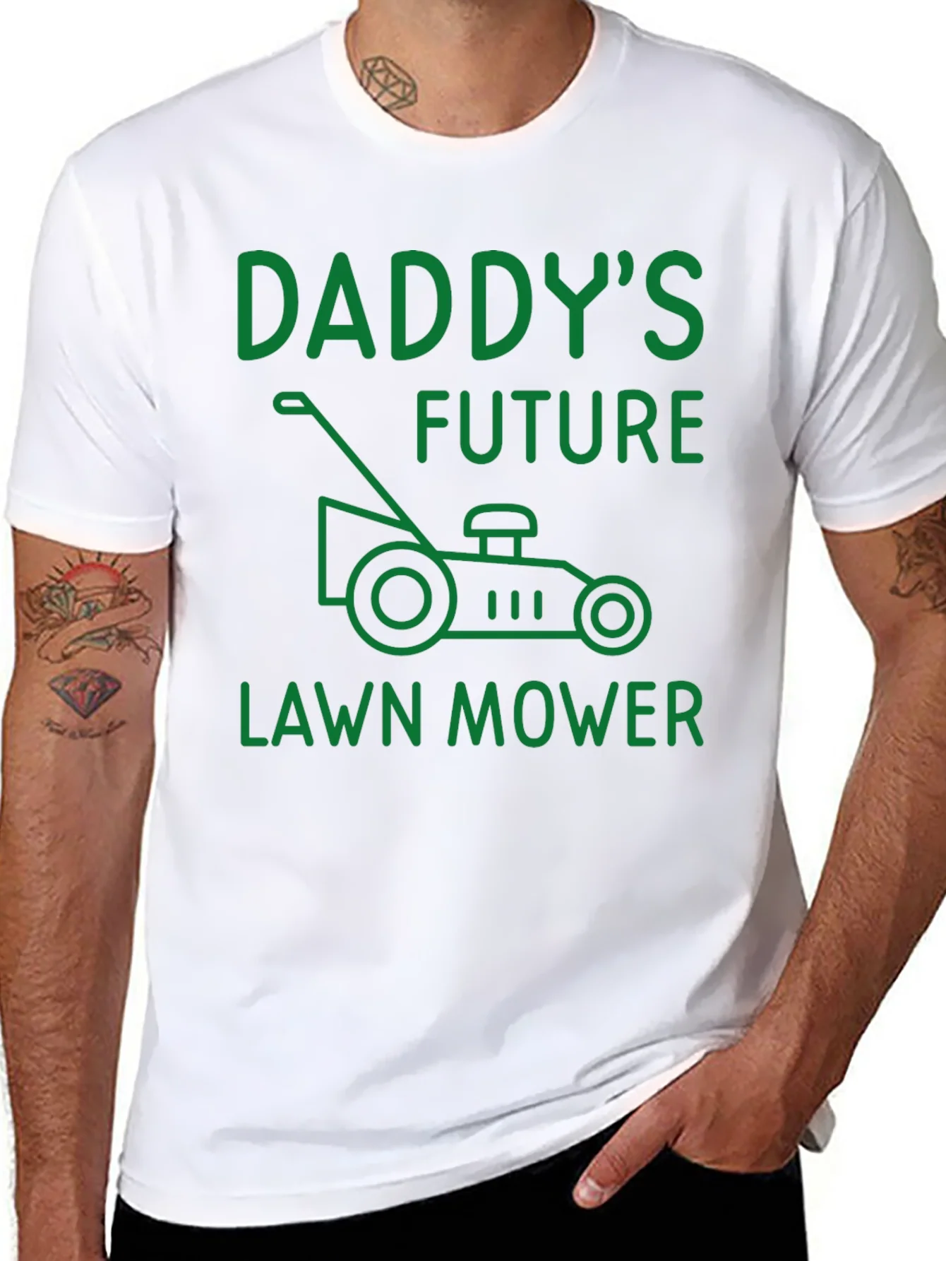 Daddys Future Lawn Mower T-Shirt - Funny Dad Gift
