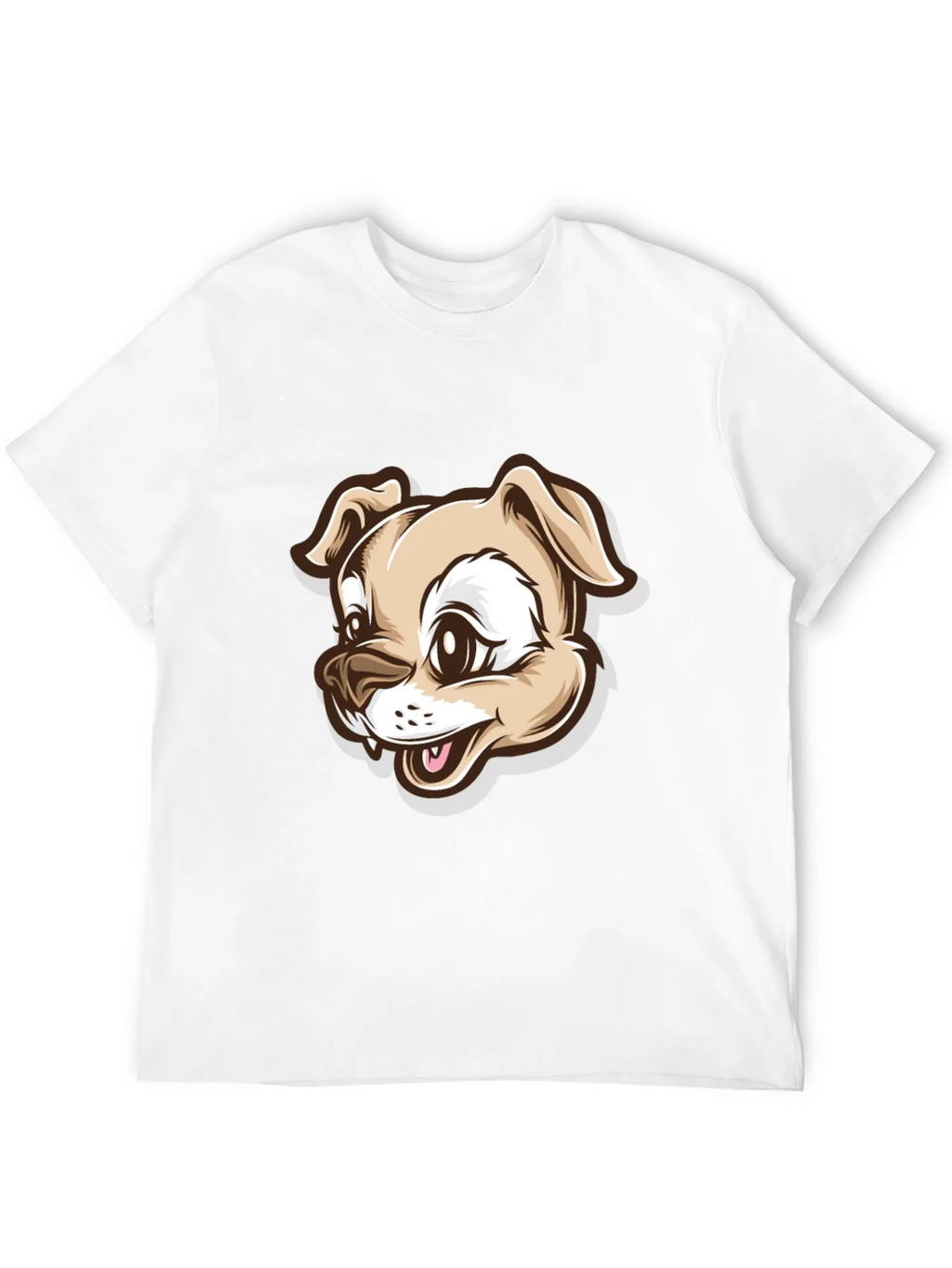 Dog Cartoon Graphic T-Shirt - Black