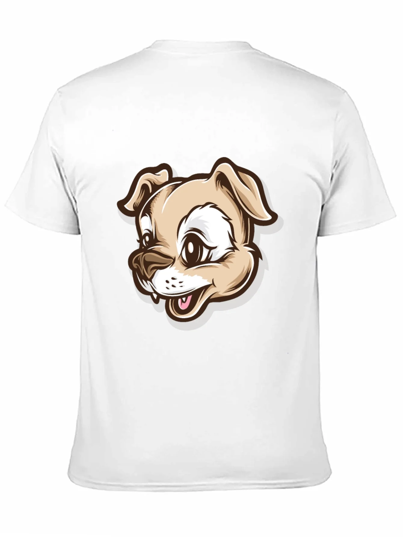 Dog Cartoon Graphic T-Shirt - Black