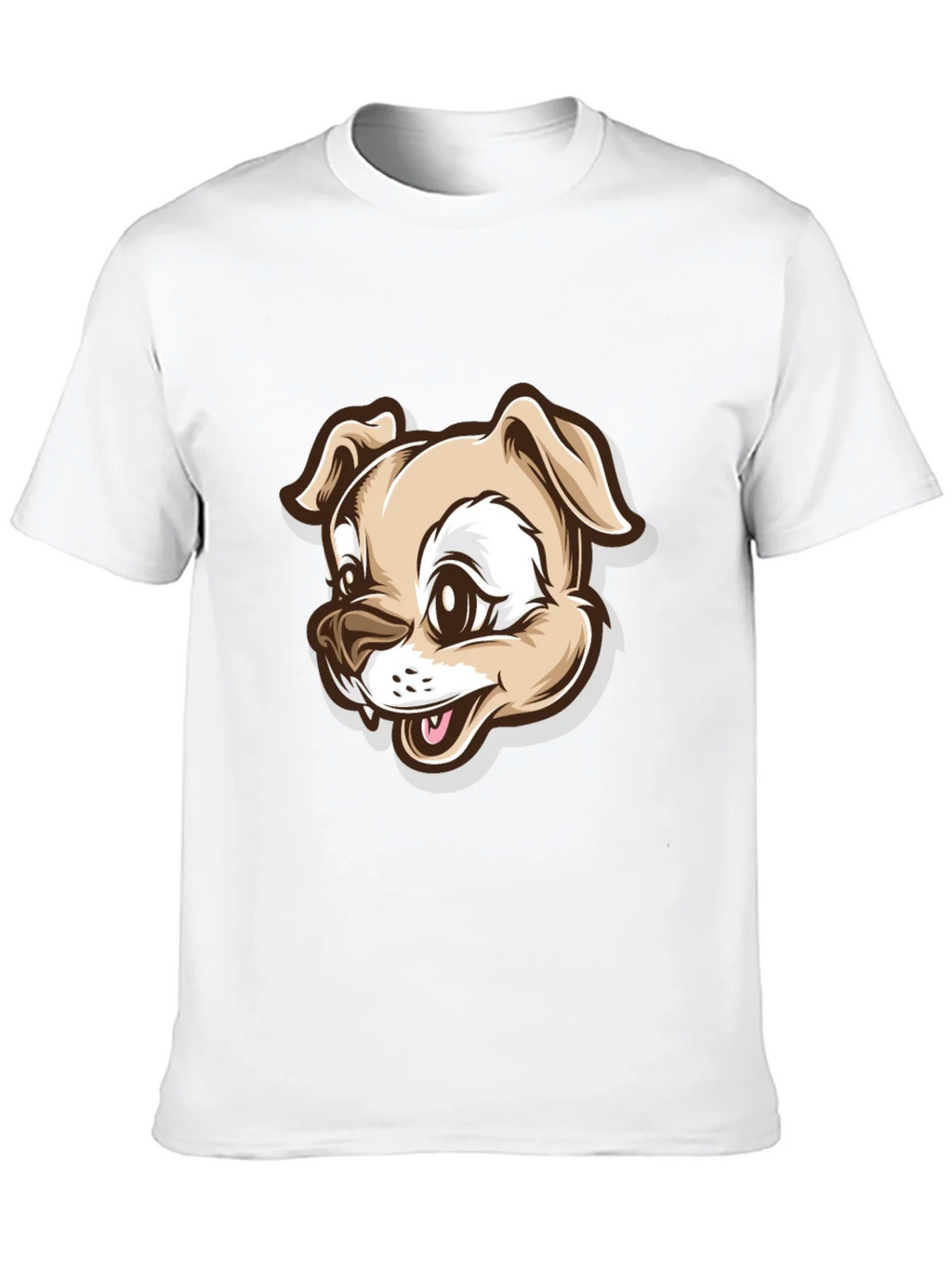 Dog Cartoon Graphic T-Shirt - Black