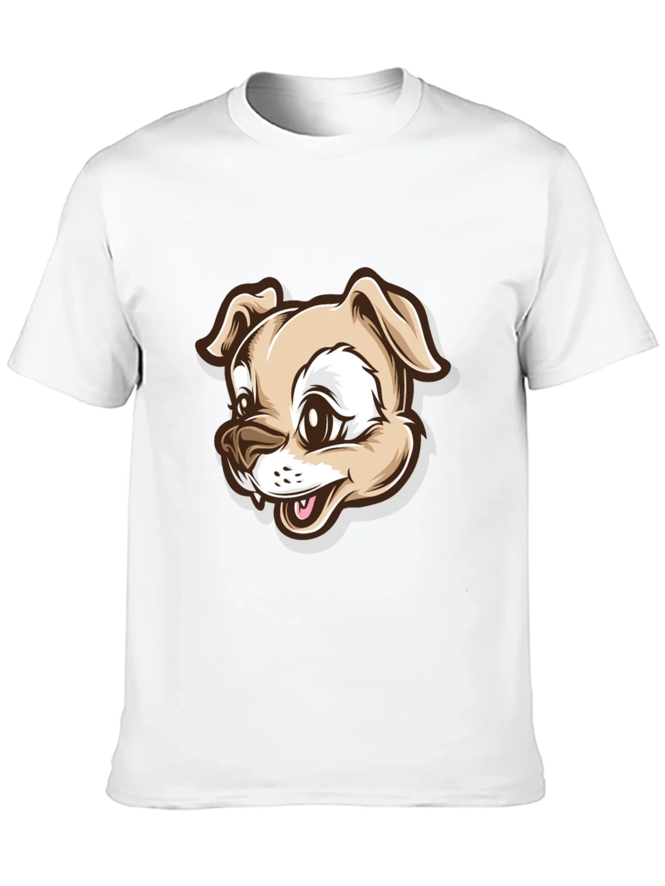 Dog Cartoon Graphic T-Shirt - Black