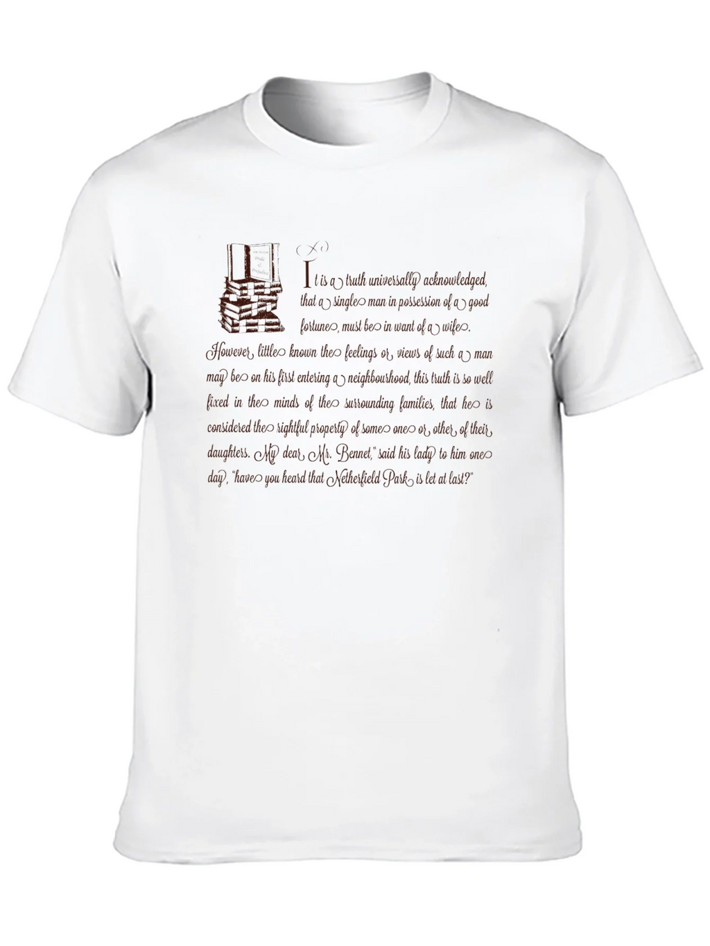 Literary Quote Graphic Tee - Soft Black Cotton