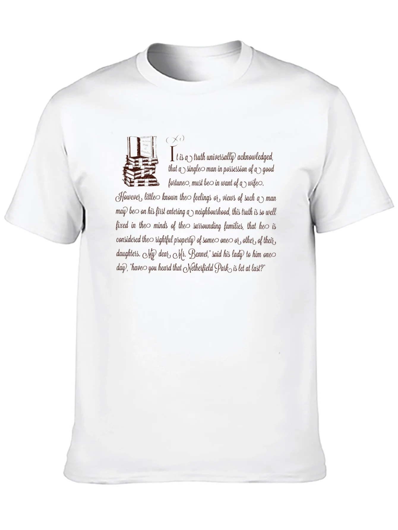 Literary Quote Graphic Tee - Soft Black Cotton