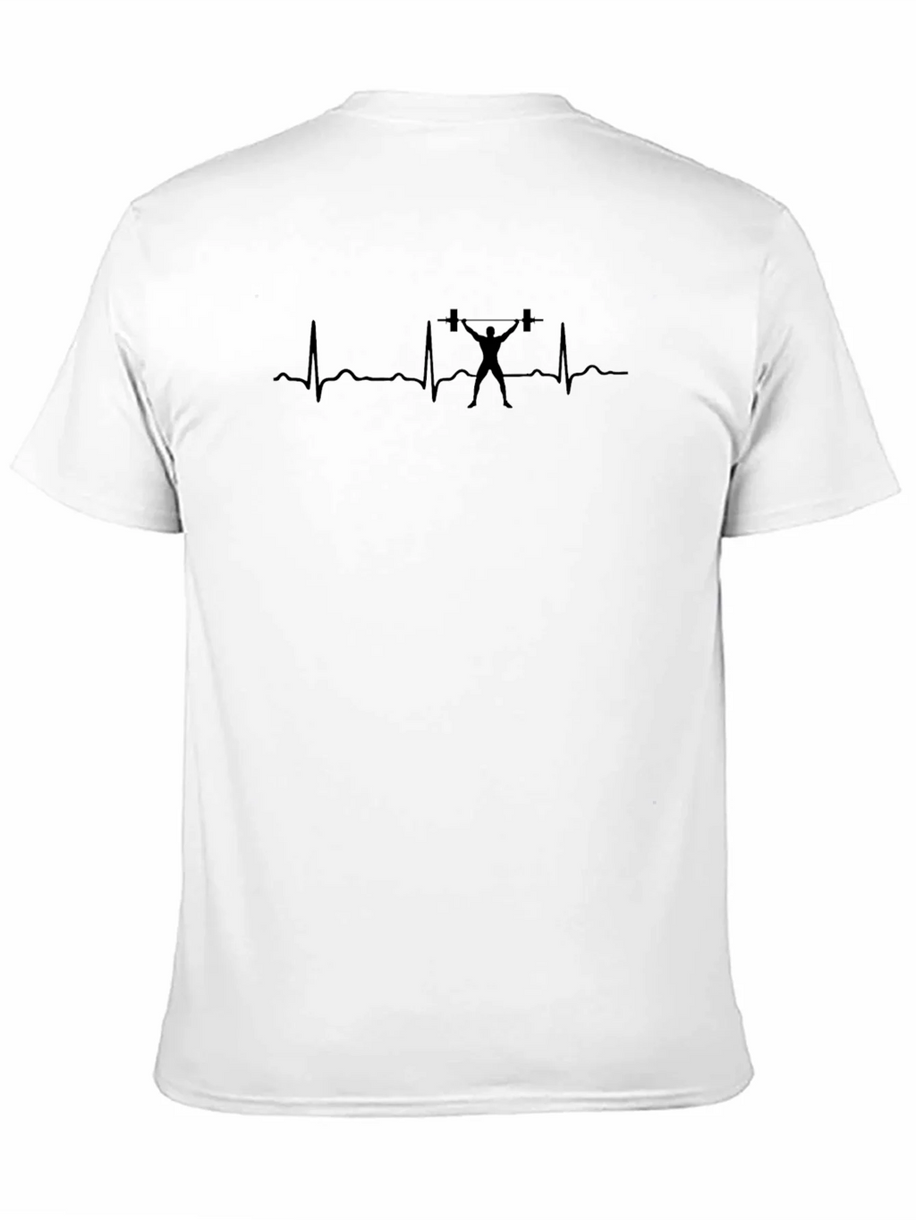Weightlifting Heartbeat Graphic Tee - Black