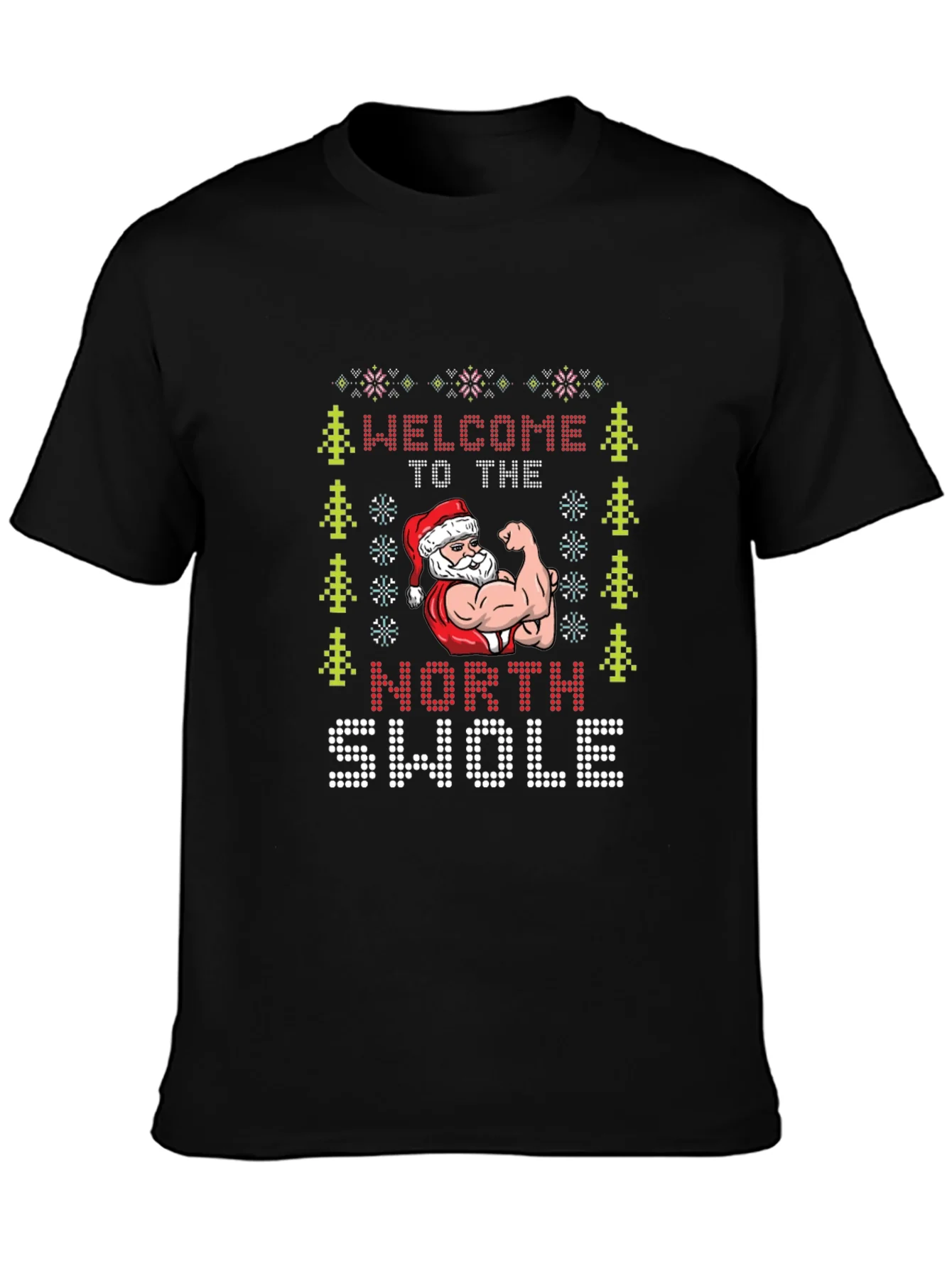 North Swole Santa Ugly Christmas T-Shirt