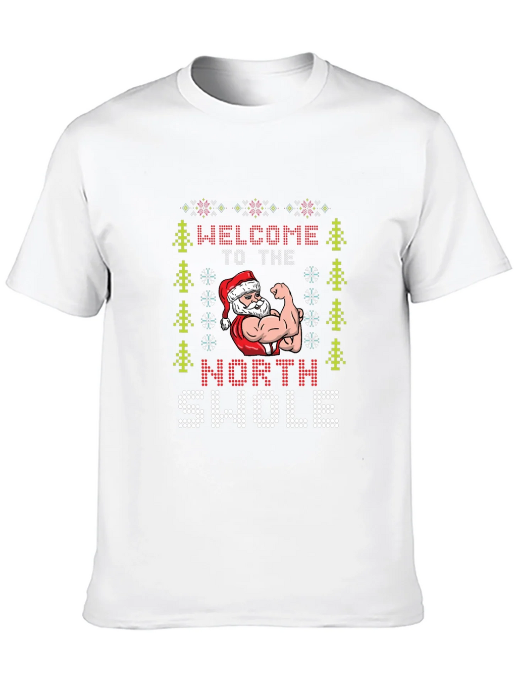 North Swole Santa Ugly Christmas T-Shirt