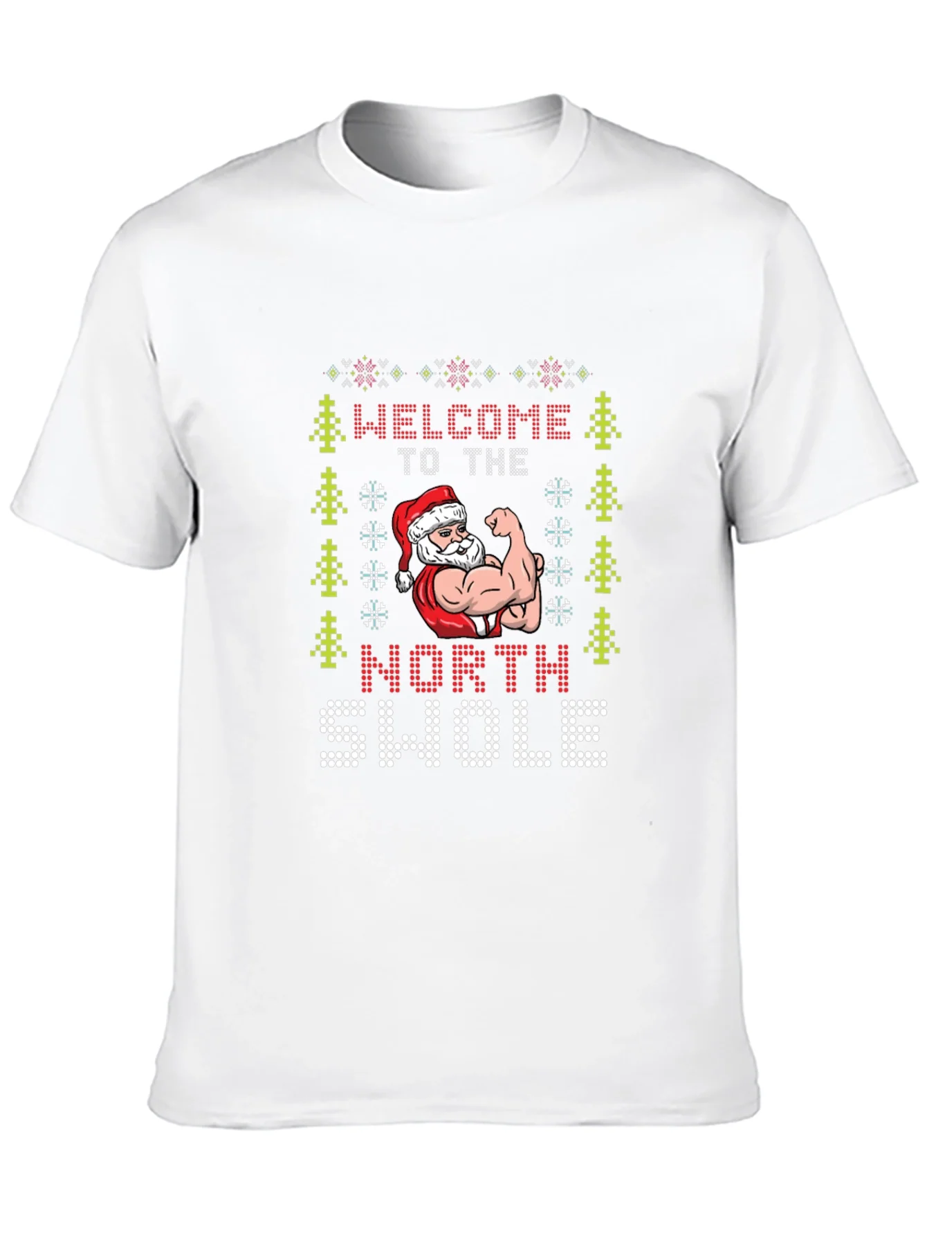 North Swole Santa Ugly Christmas T-Shirt