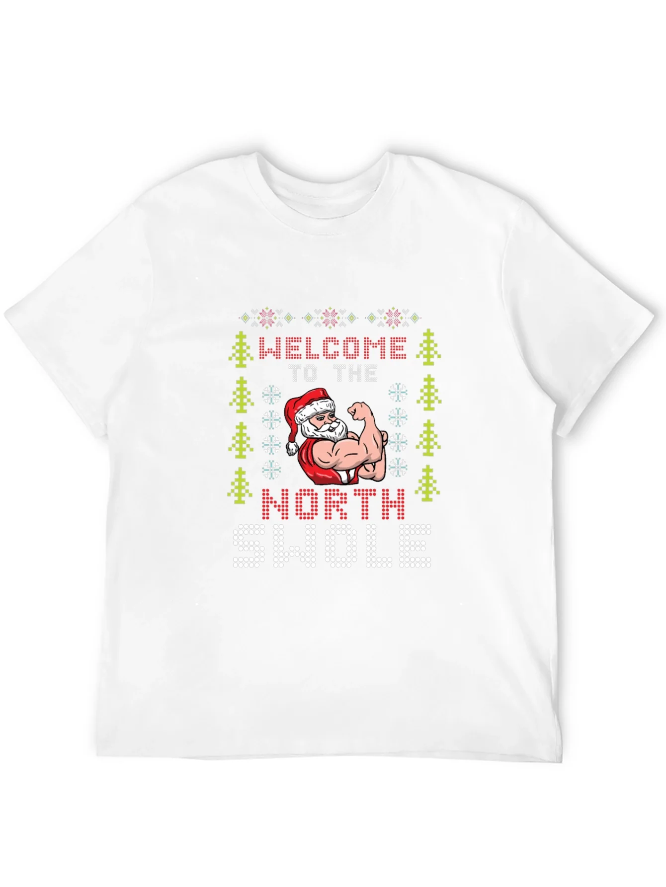 North Swole Santa Ugly Christmas T-Shirt