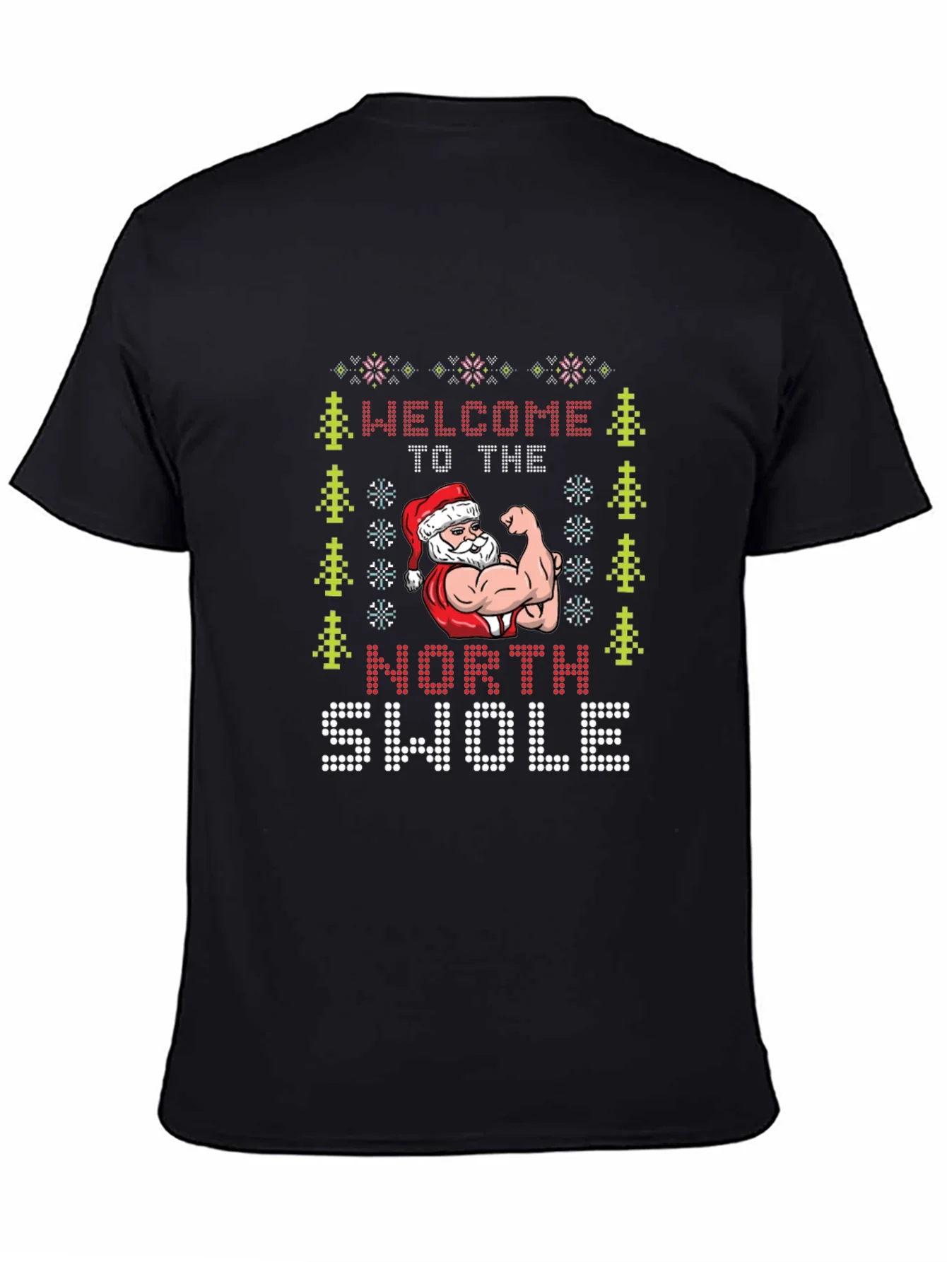 North Swole Santa Ugly Christmas T-Shirt