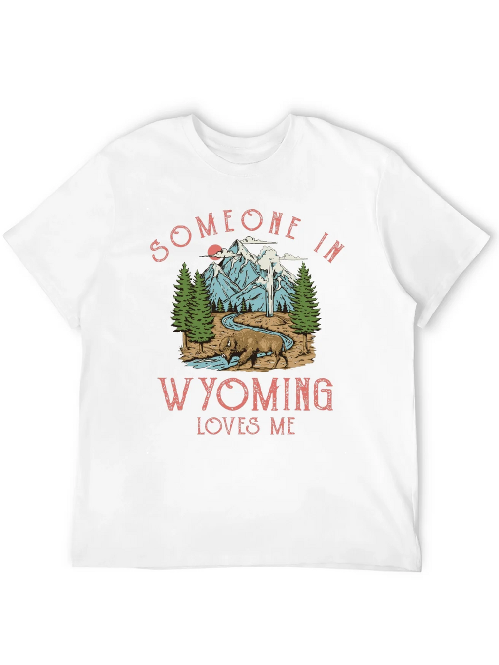Wyoming Loves Me Graphic Tee - Black