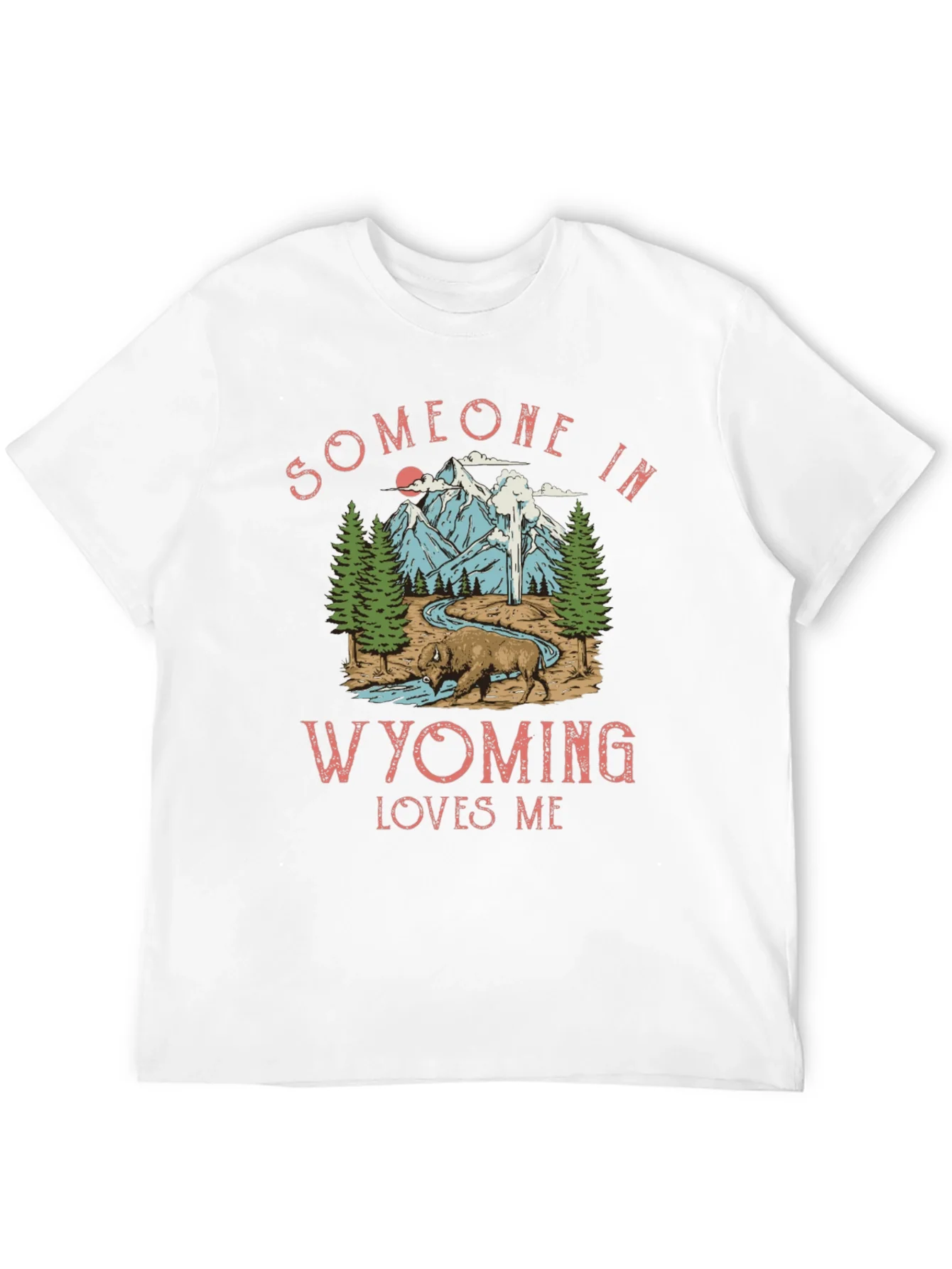 Wyoming Loves Me Graphic Tee - Black