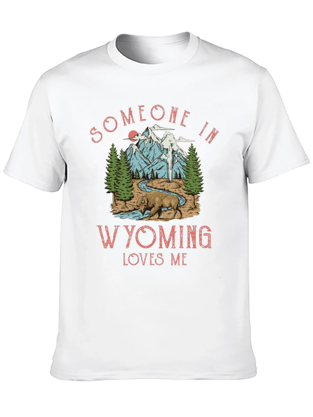 Wyoming Loves Me Graphic Tee - Black