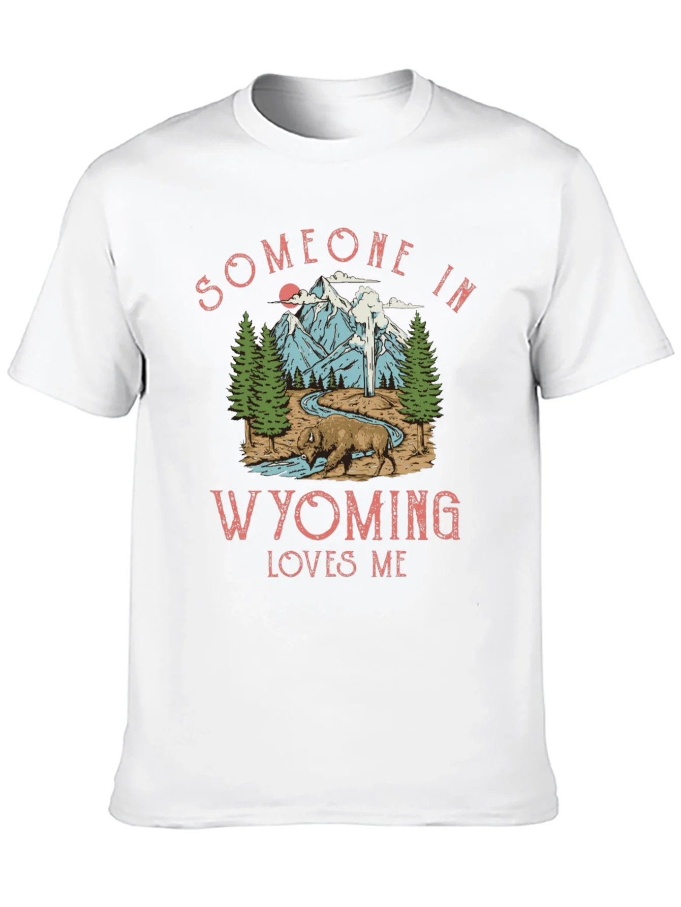 Wyoming Loves Me Graphic Tee - Black