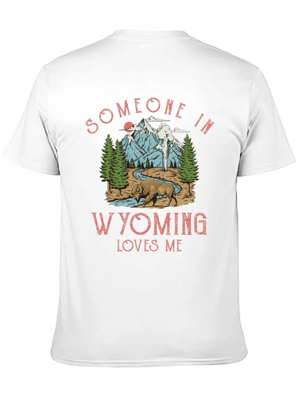 Wyoming Loves Me Graphic Tee - Black