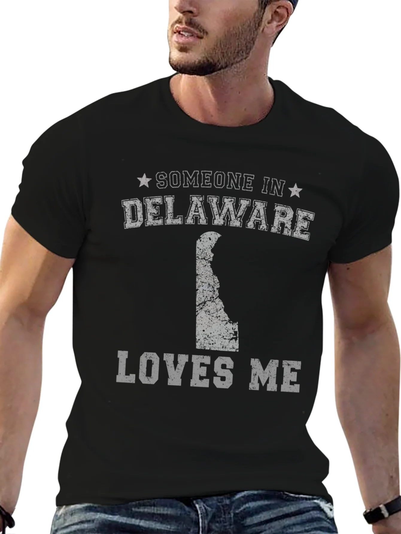 Delaware State Pride T-Shirt - Someone in Delaware Loves Me