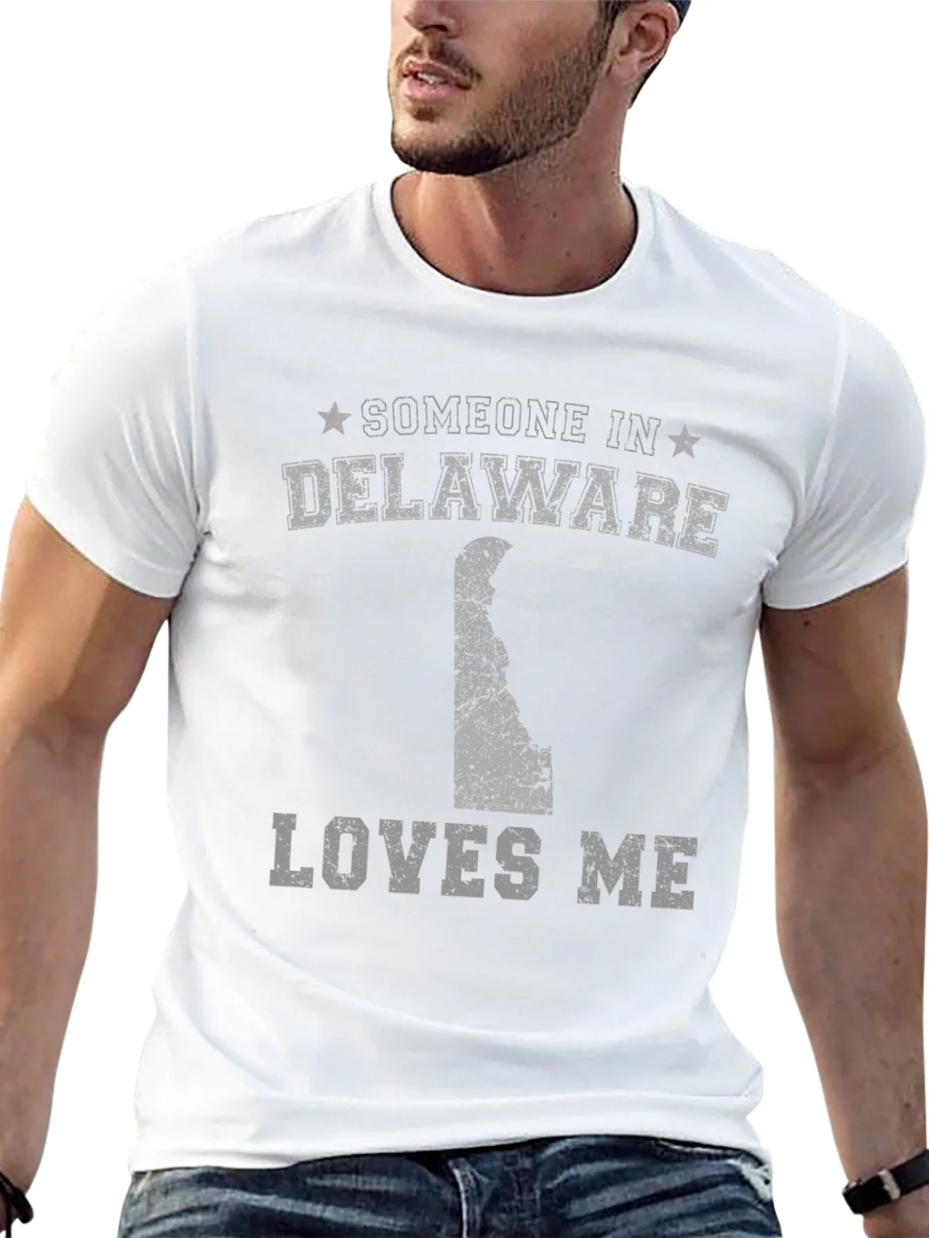 Delaware State Pride T-Shirt - Someone in Delaware Loves Me