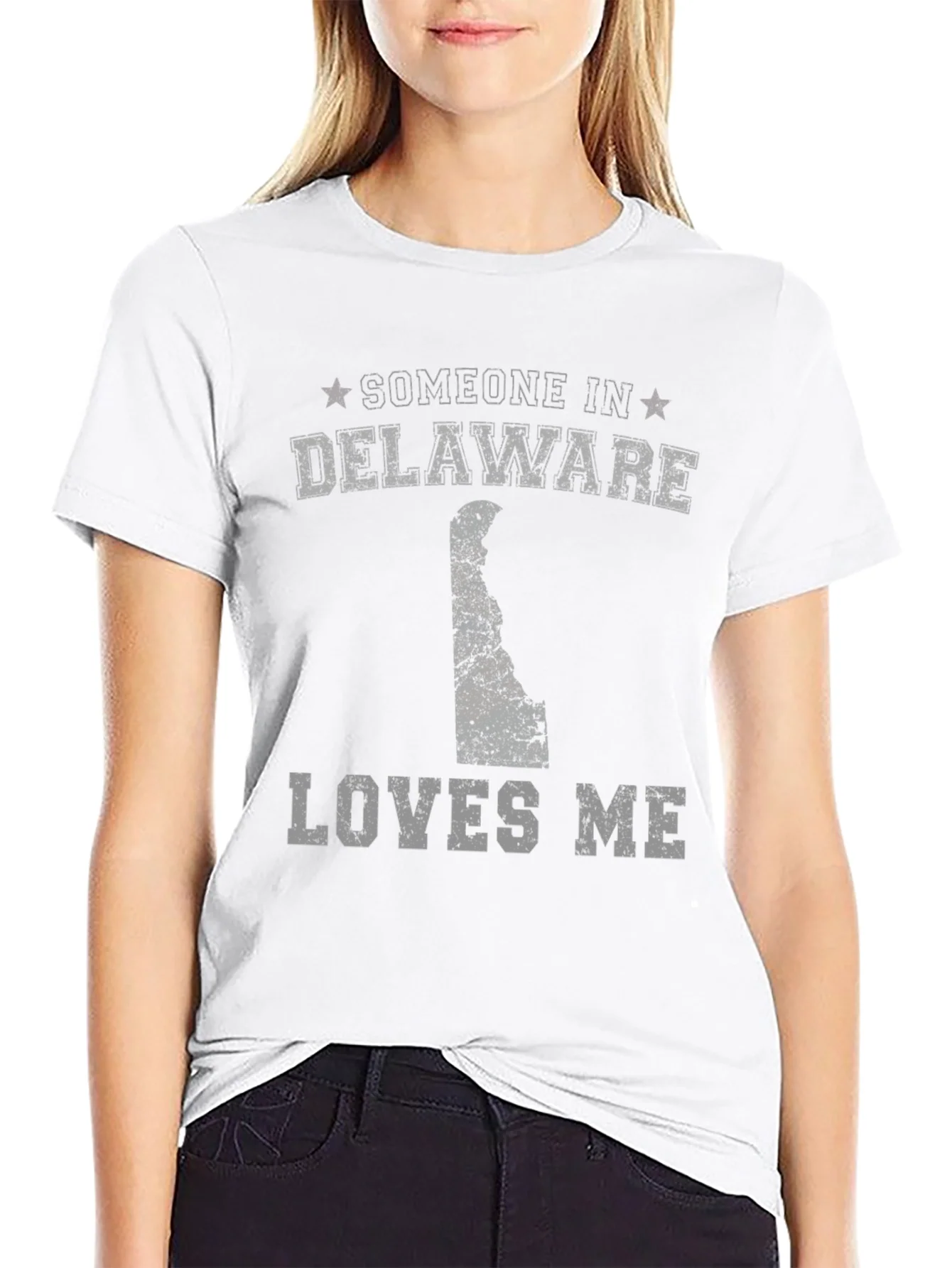 Delaware State Pride T-Shirt - Someone in Delaware Loves Me