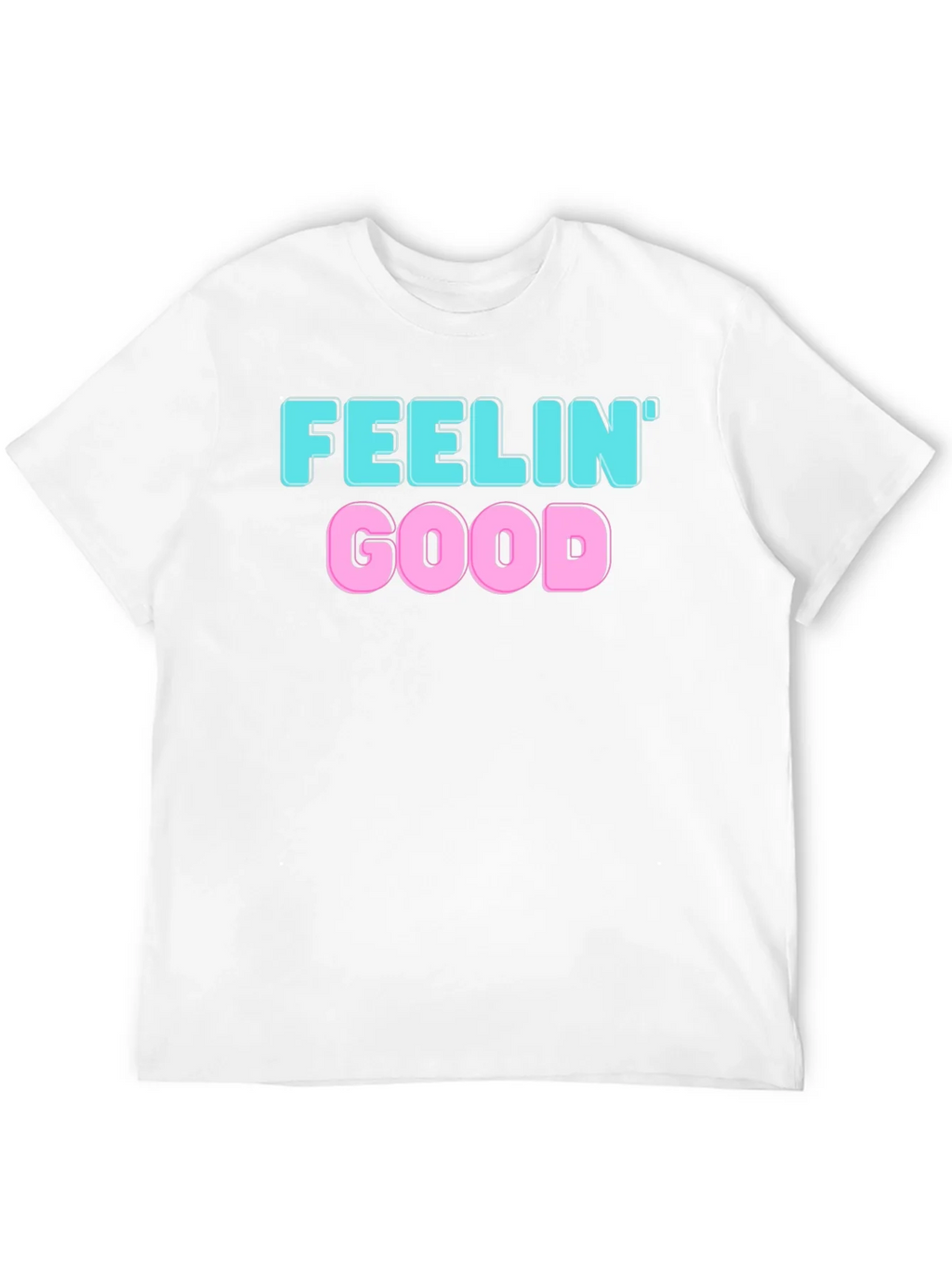 Feelin Good Graphic Tee - Black Cotton Blend