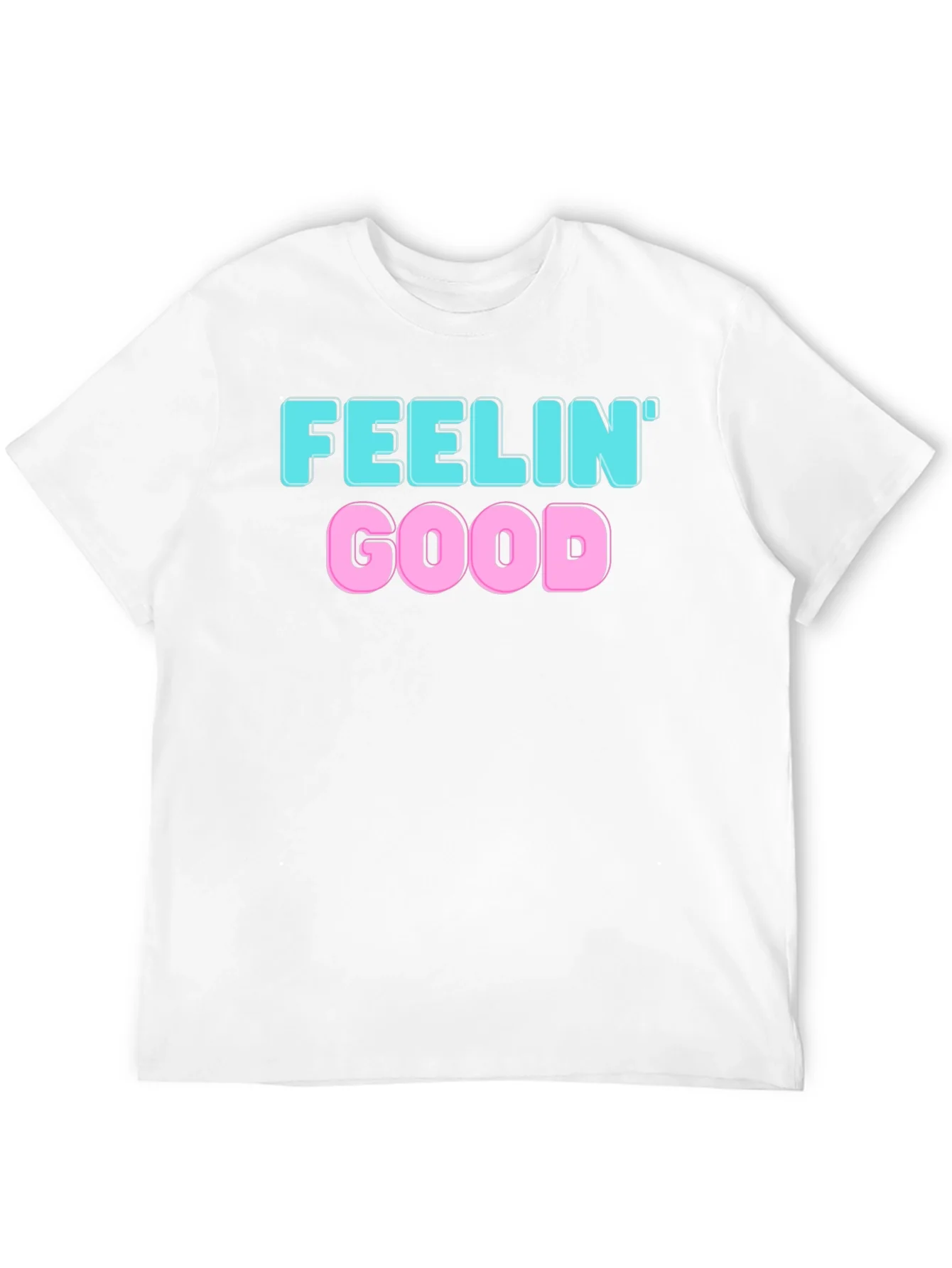 Feelin Good Graphic Tee - Black Cotton Blend