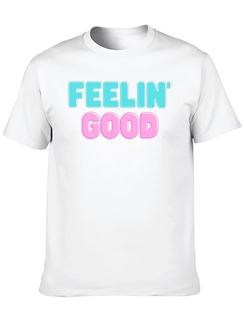 Feelin Good Graphic Tee - Black Cotton Blend