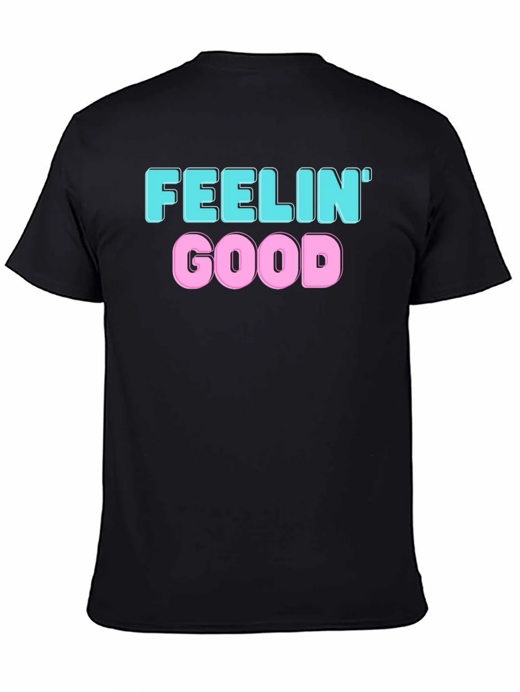 Feelin Good Graphic Tee - Black Cotton Blend