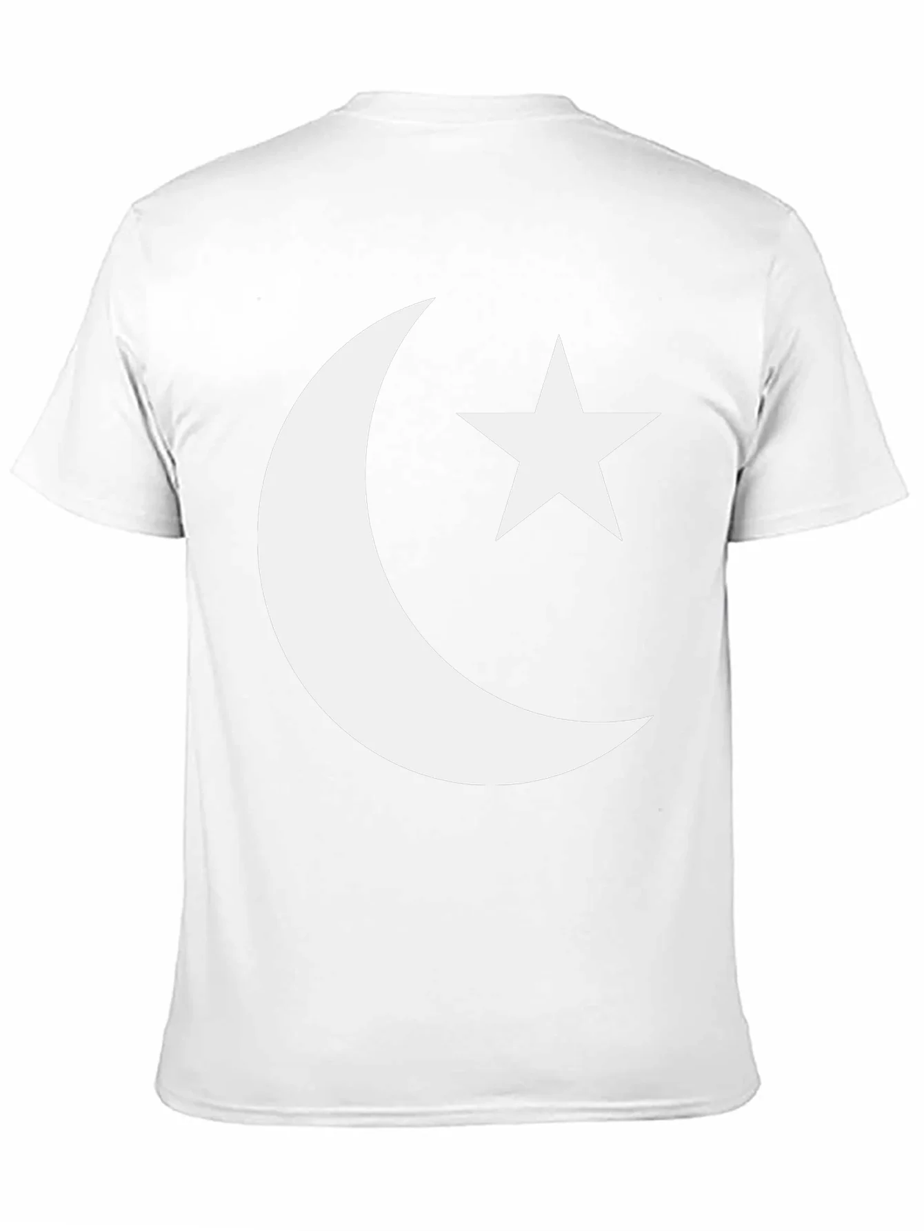 Crescent Moon & Star Graphic Tee - Black Cotton Blend