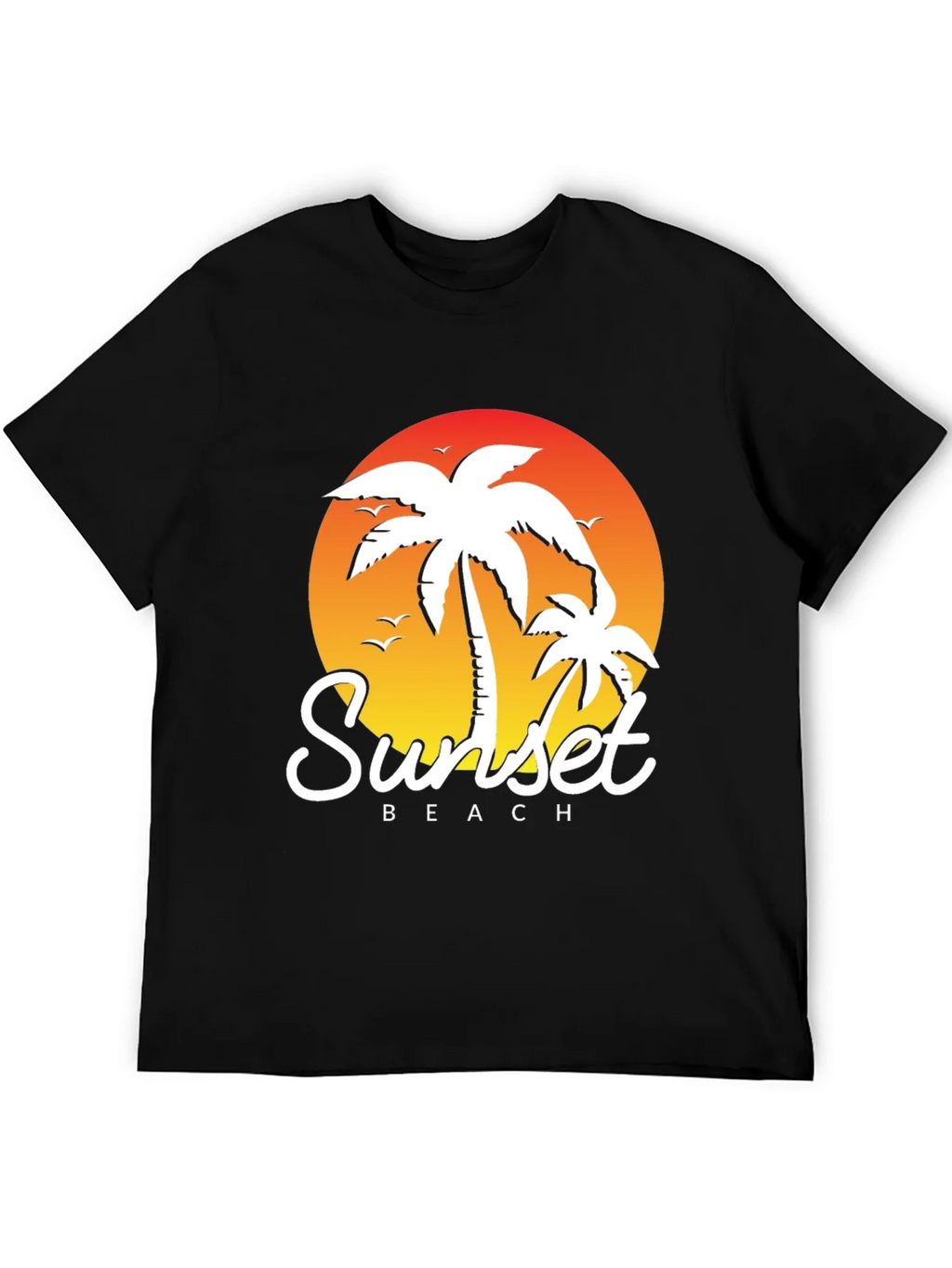 Sunset Beach Palm Tree T-Shirt