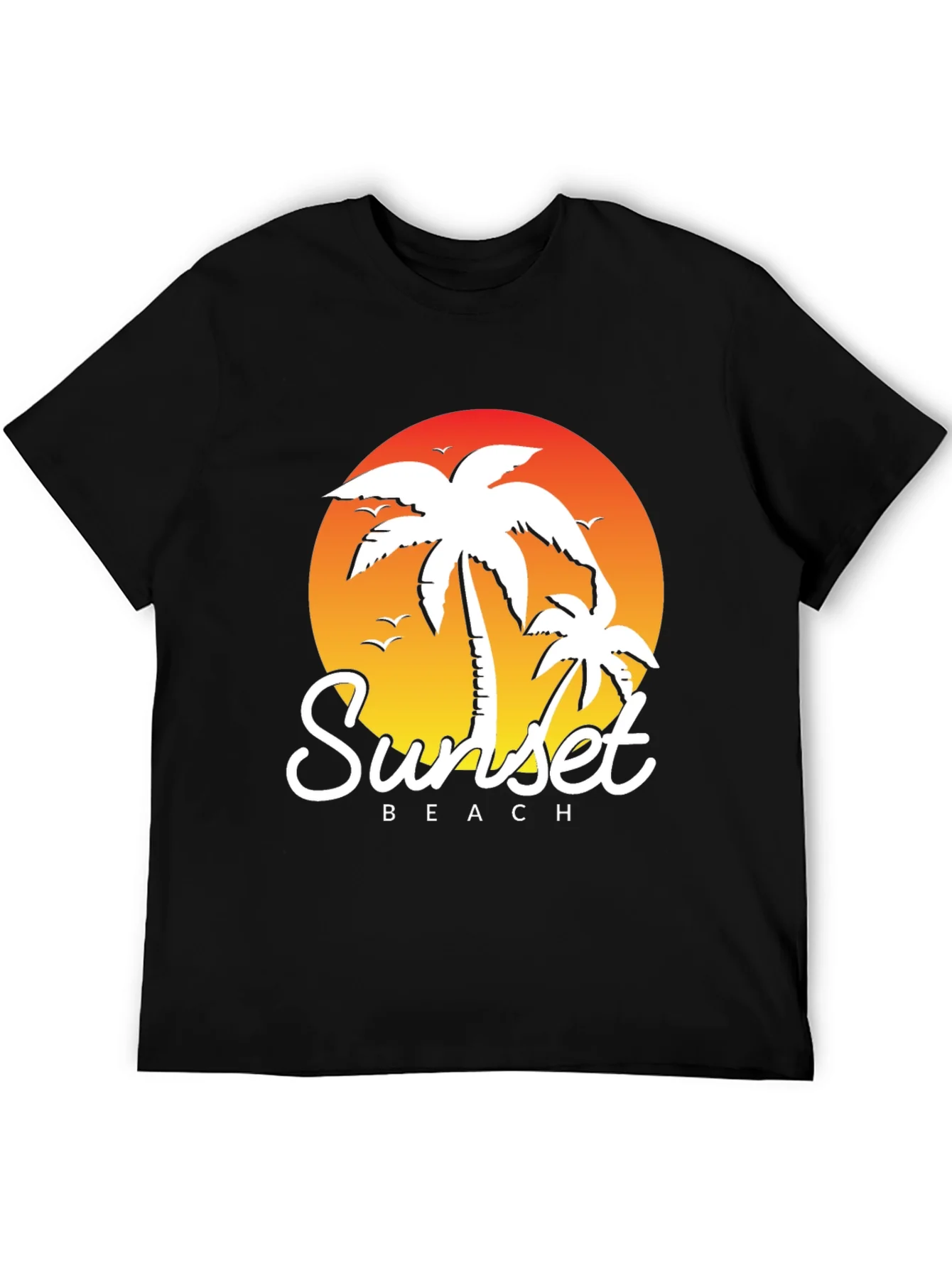 Sunset Beach Palm Tree T-Shirt