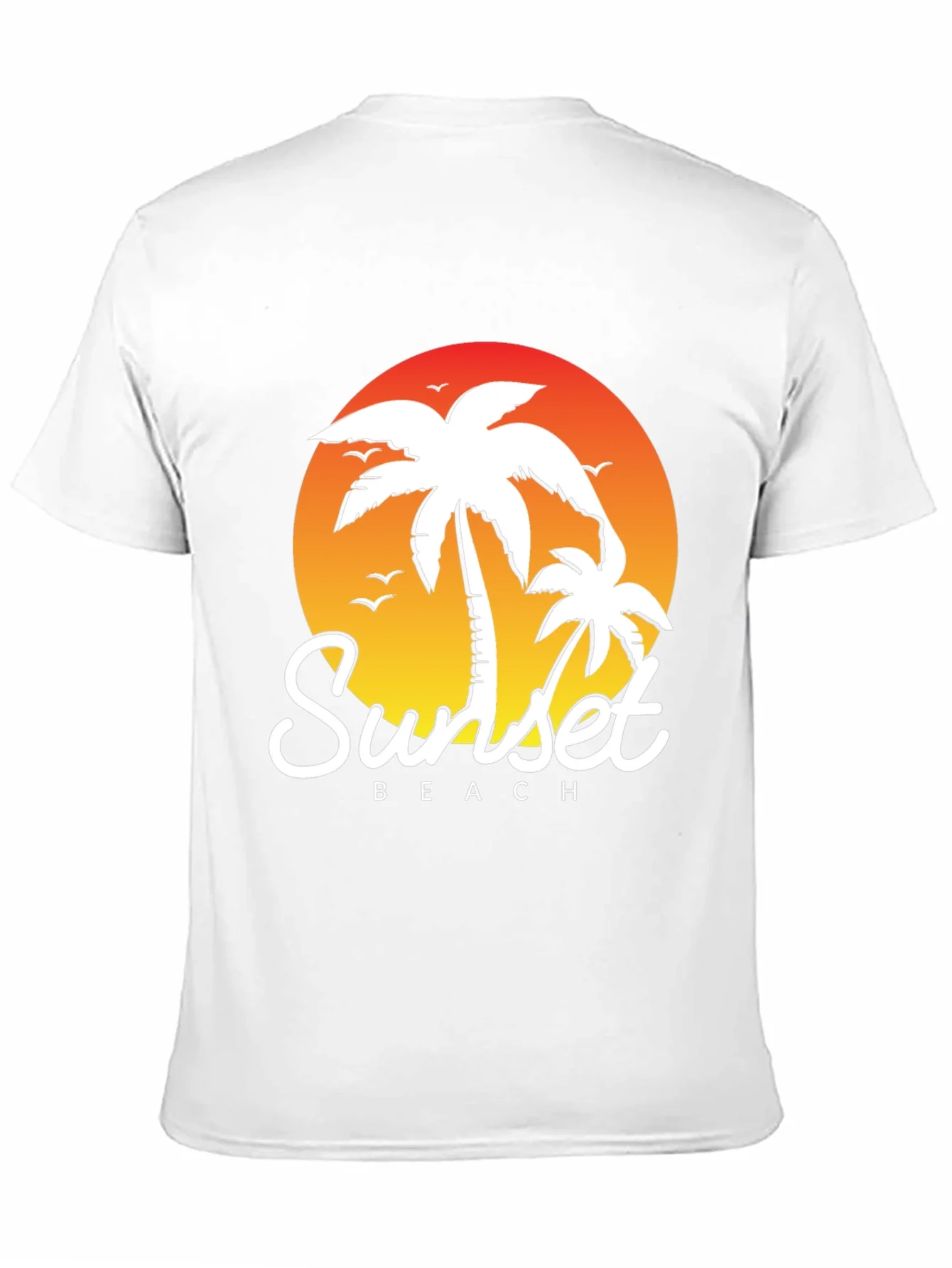 Sunset Beach Palm Tree T-Shirt