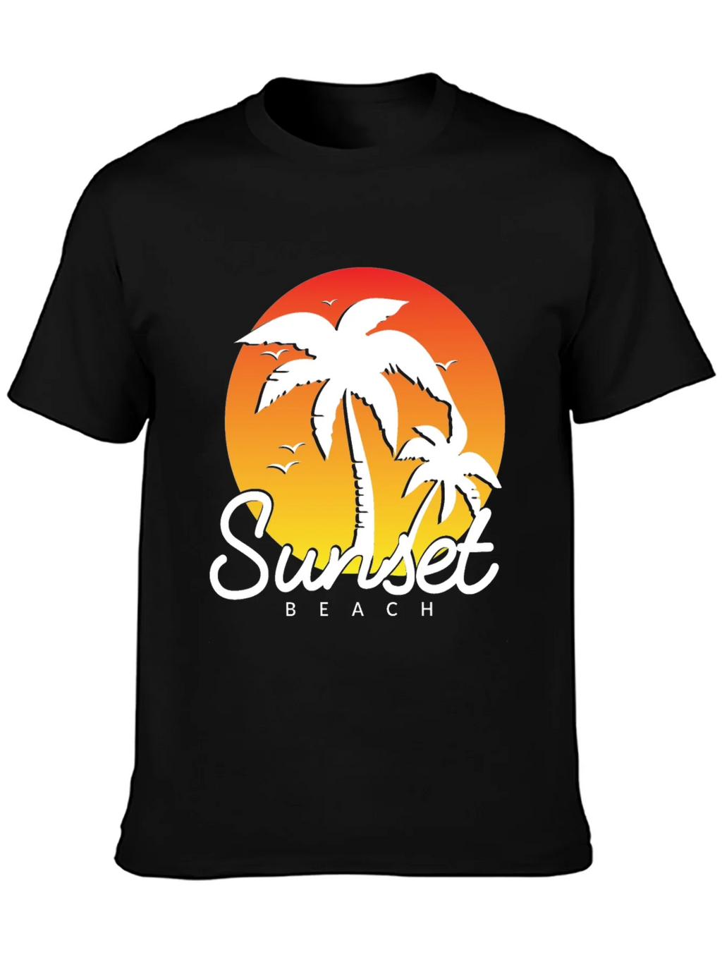 Sunset Beach Palm Tree T-Shirt