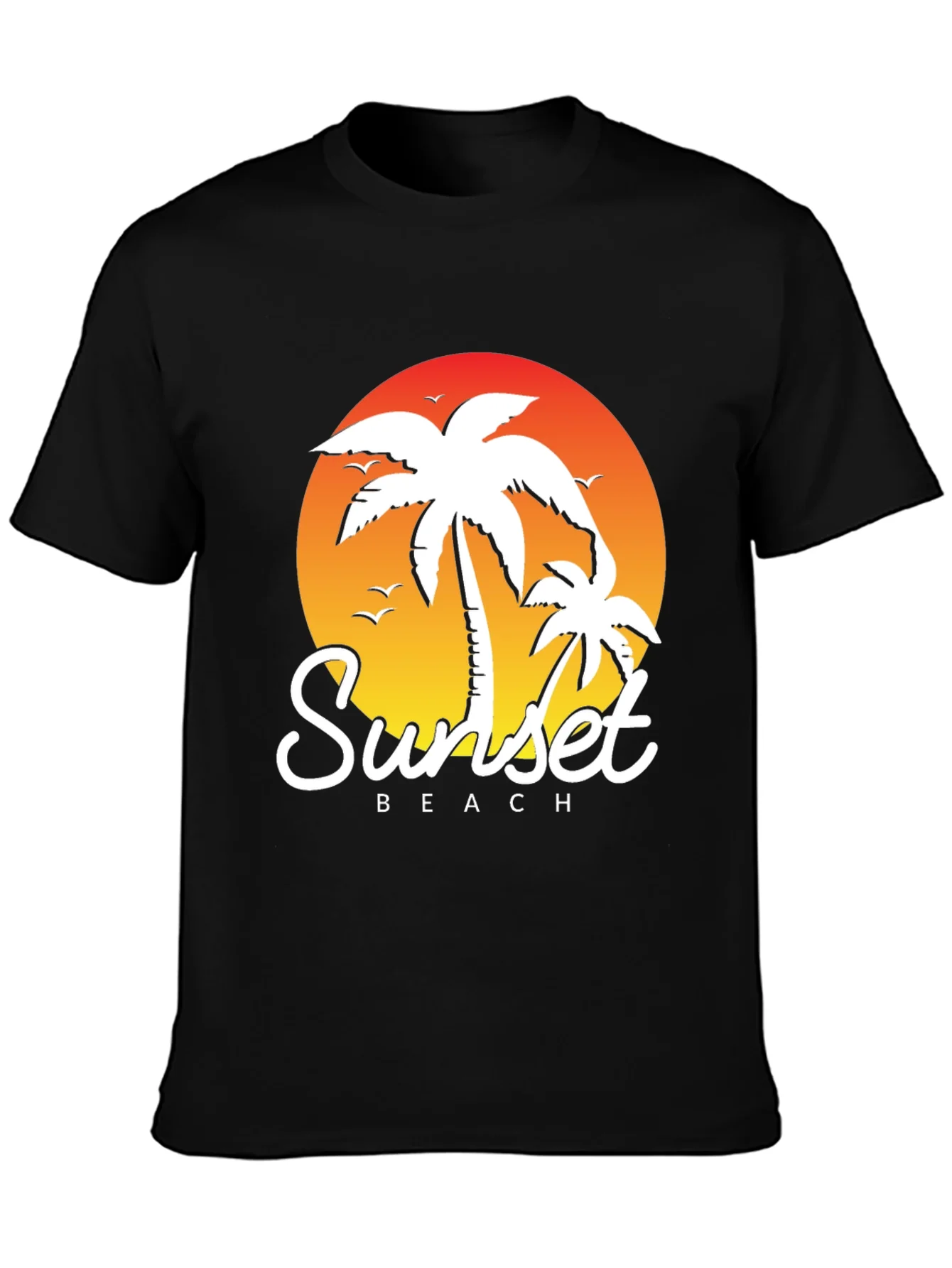 Sunset Beach Palm Tree T-Shirt