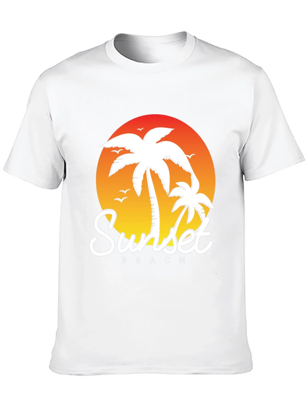 Sunset Beach Palm Tree T-Shirt