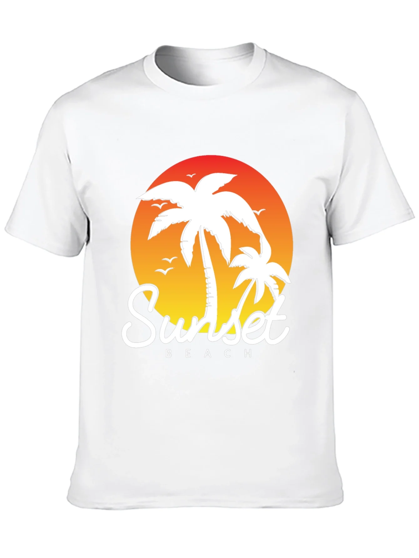 Sunset Beach Palm Tree T-Shirt
