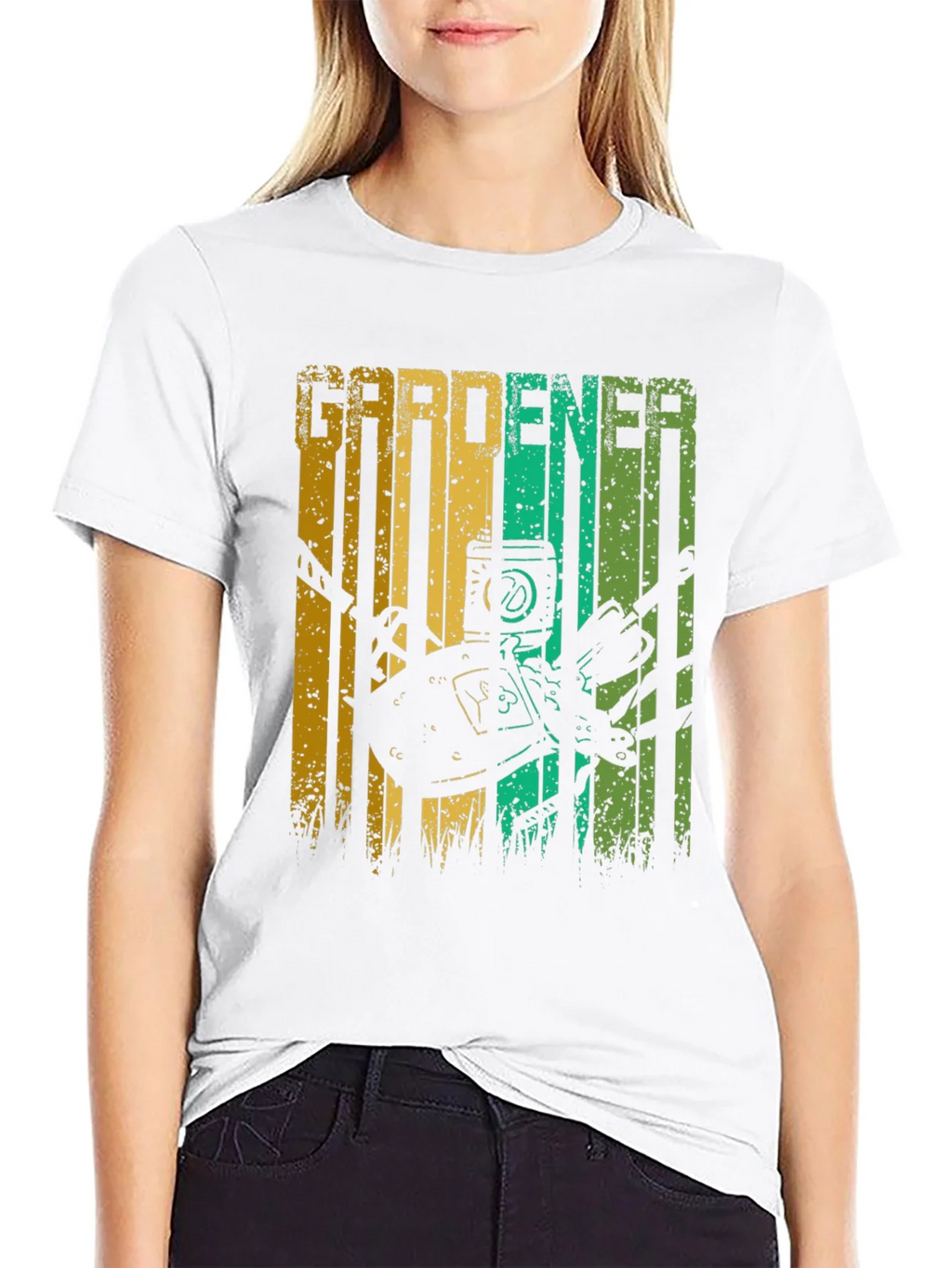 Gardener Graphic Print T-Shirt - Black Cotton