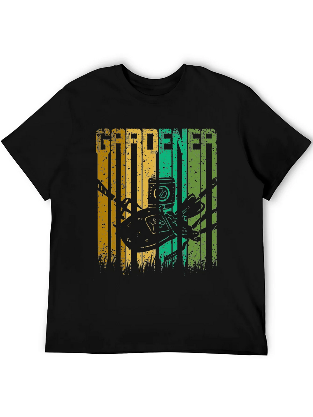 Gardener Graphic Print T-Shirt - Black Cotton