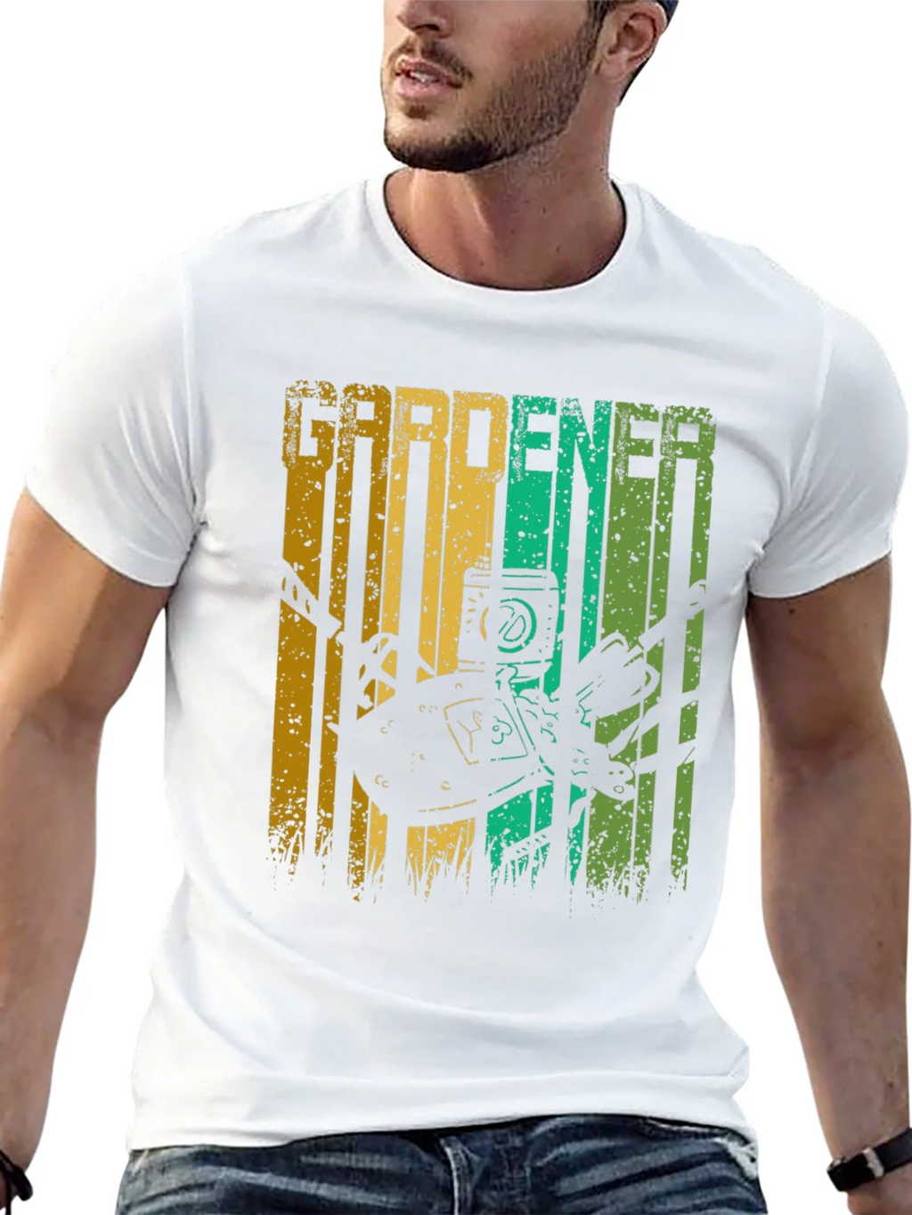 Gardener Graphic Print T-Shirt - Black Cotton
