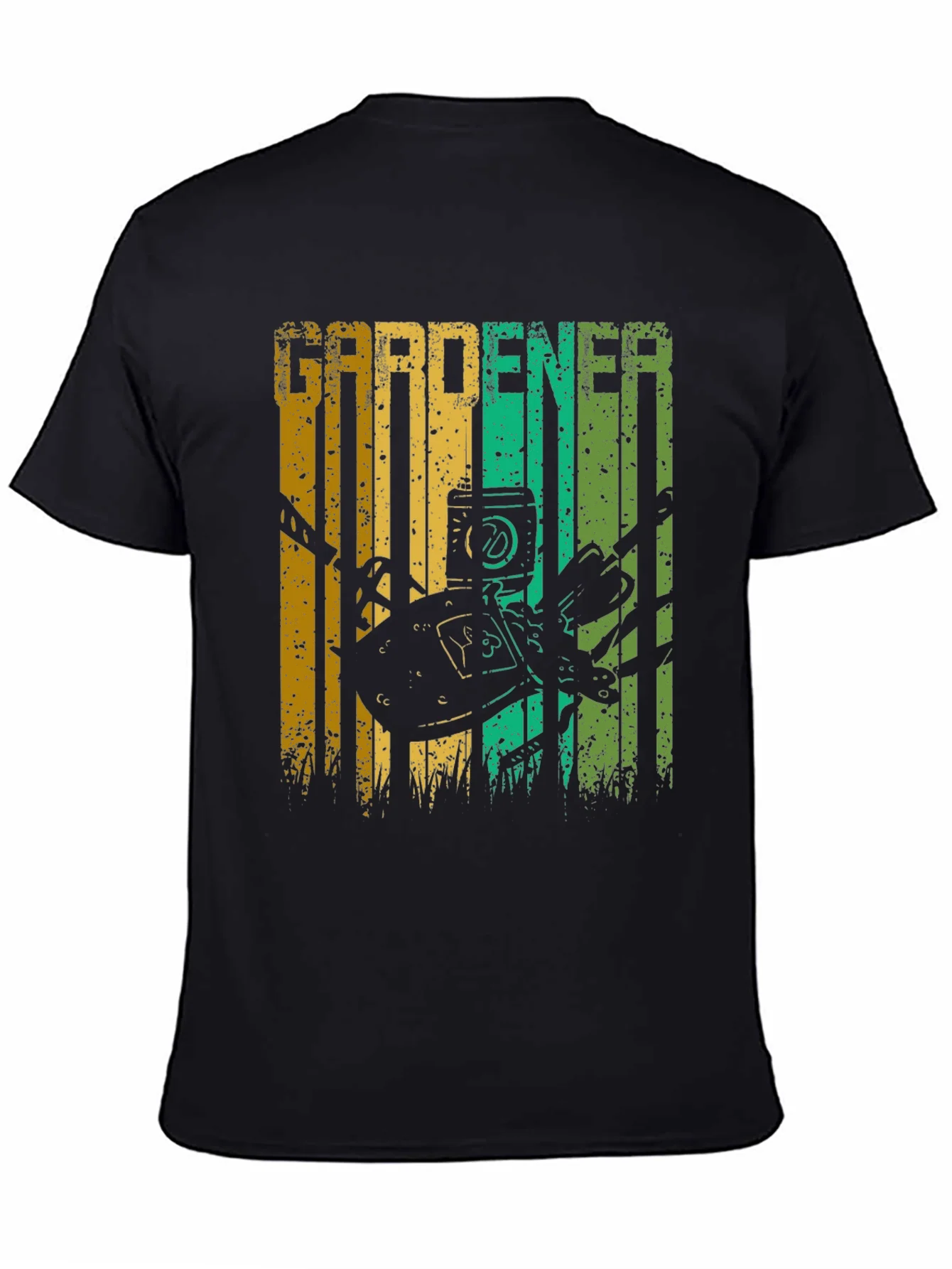 Gardener Graphic Print T-Shirt - Black Cotton