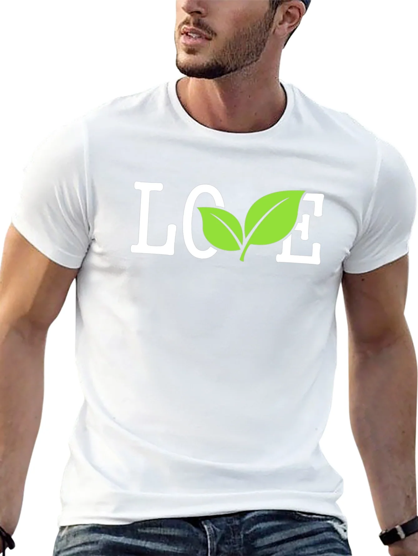 Vegan Love Graphic Tee - Organic Cotton Blend T-Shirt