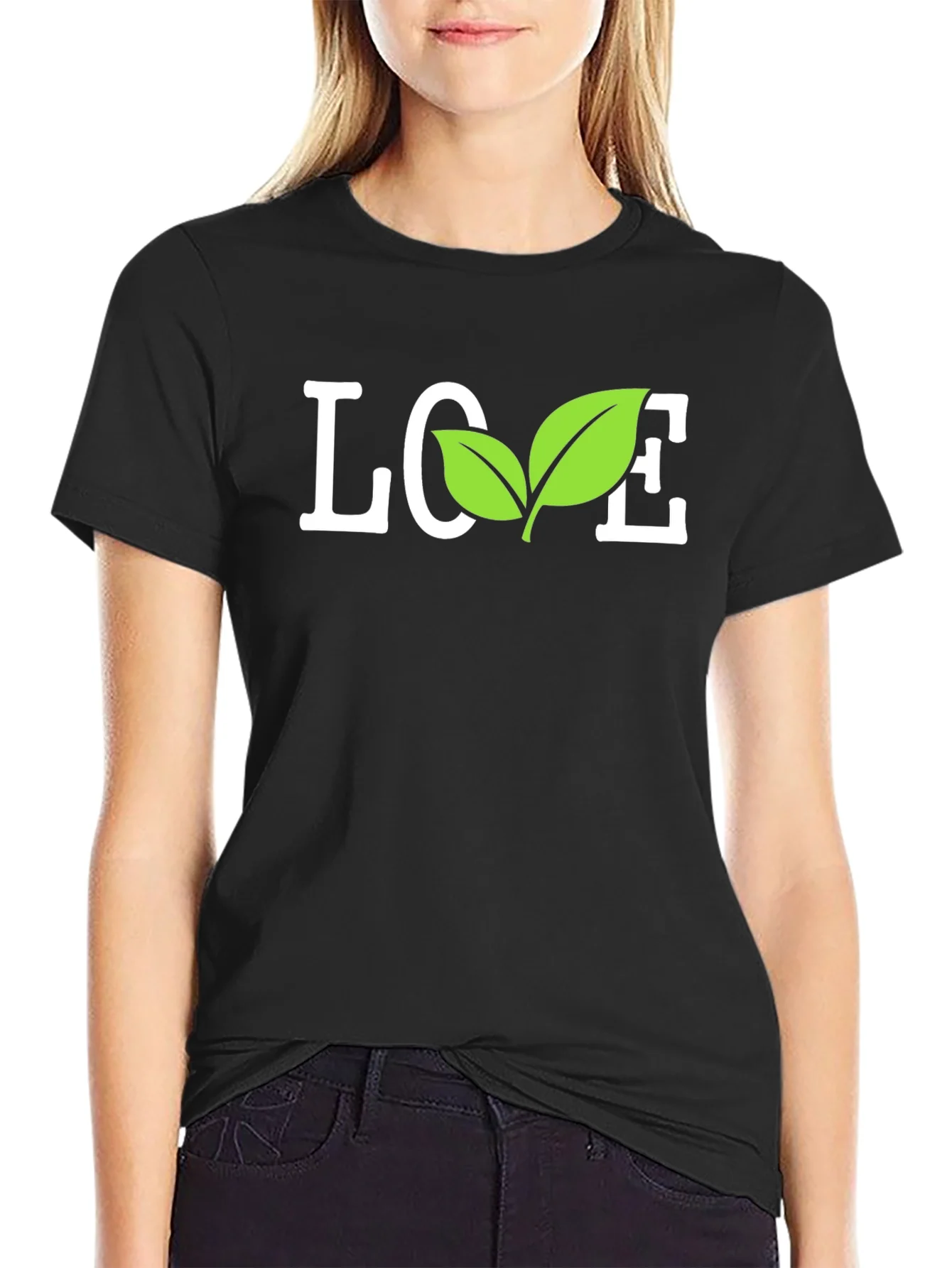Vegan Love Graphic Tee - Organic Cotton Blend T-Shirt