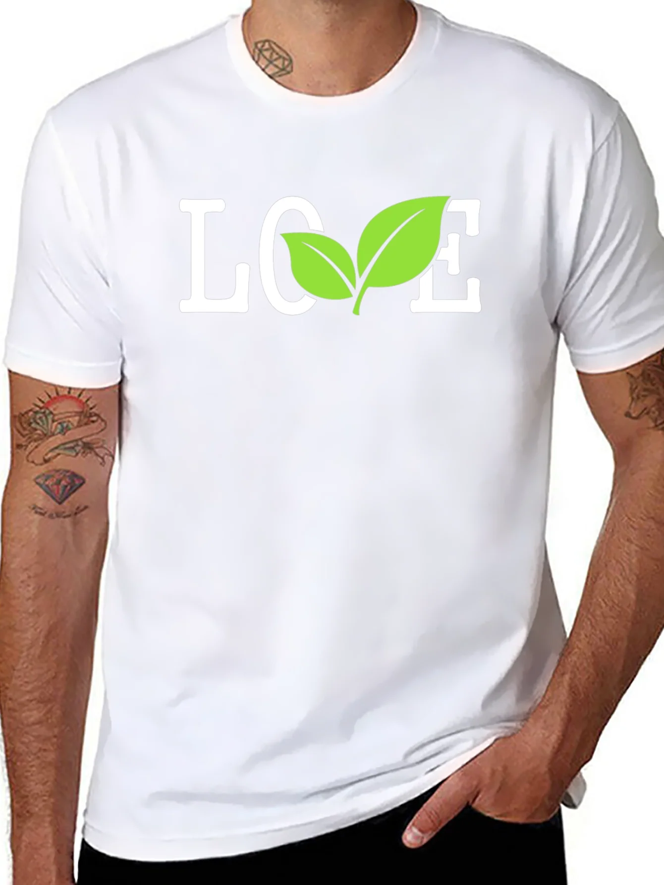 Vegan Love Graphic Tee - Organic Cotton Blend T-Shirt